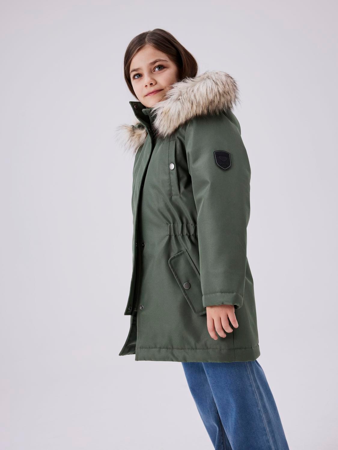 Name It Winterjacke »NKFMILLA PARKA JACKET LONG NOOS« mit Kapuze