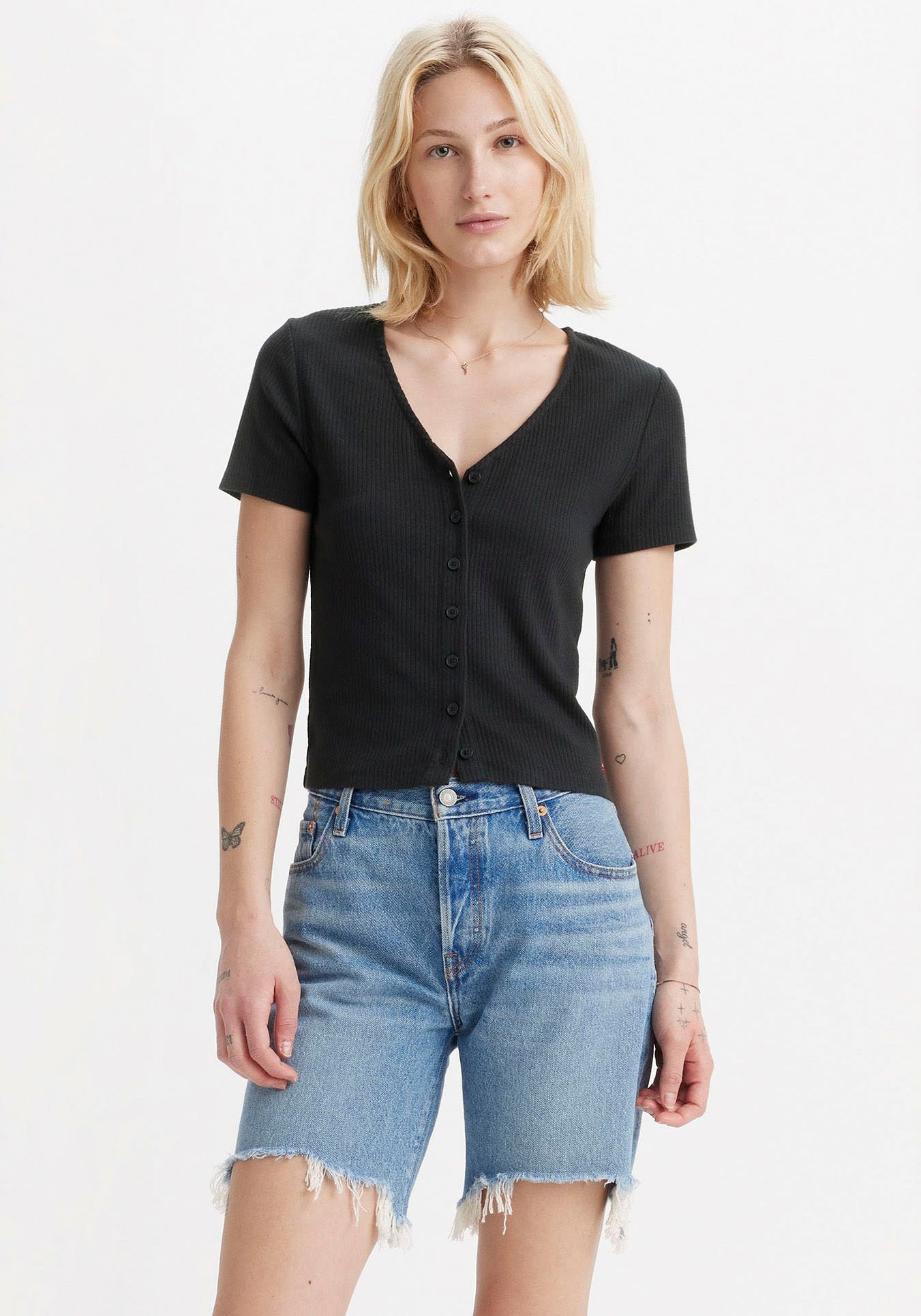 Image of Levis V-Shirt mit Knopfleiste