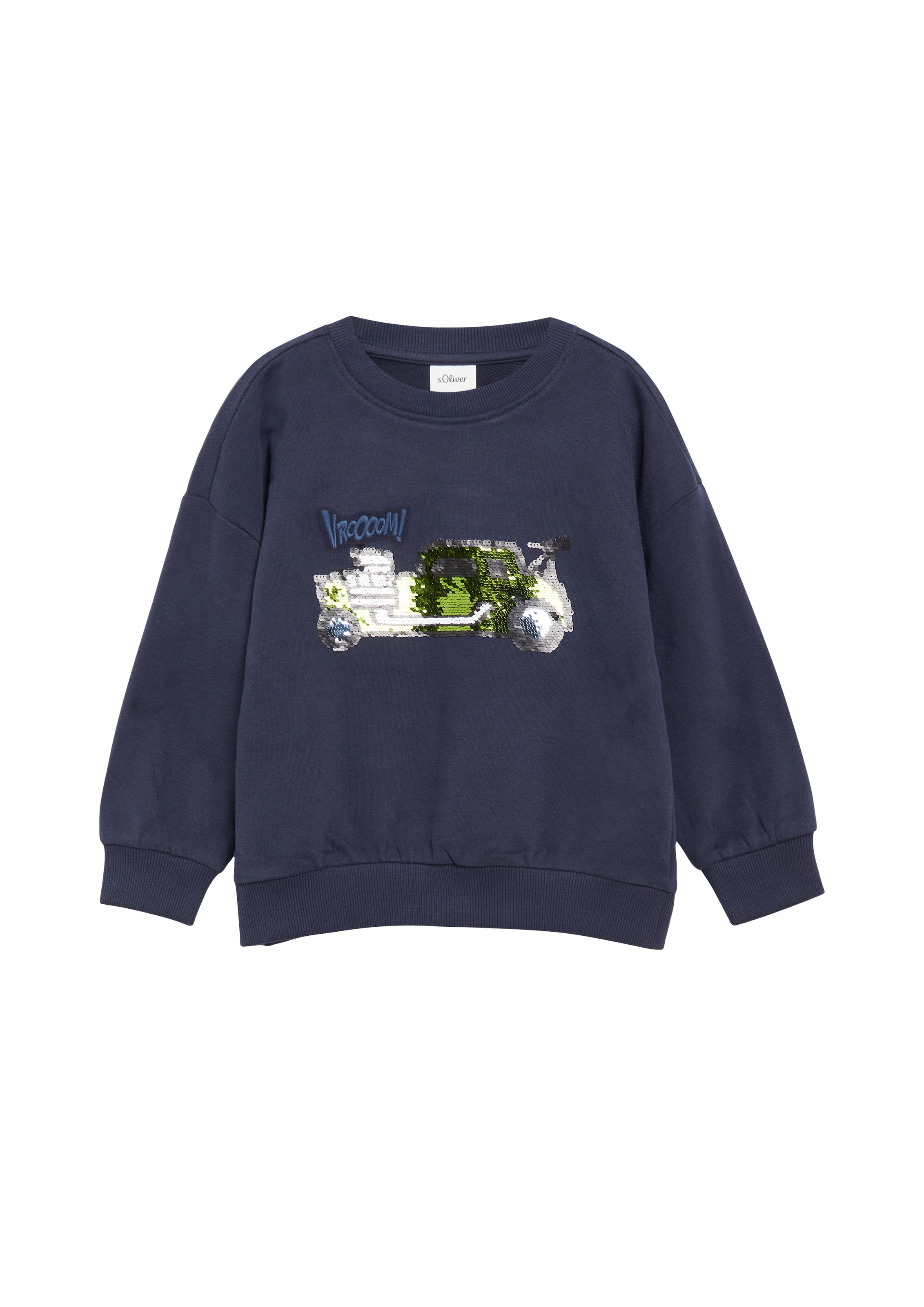 Image of s.Oliver Junior Sweatshirt, Wendepailletten und Stickerei setzen dezente Akzente