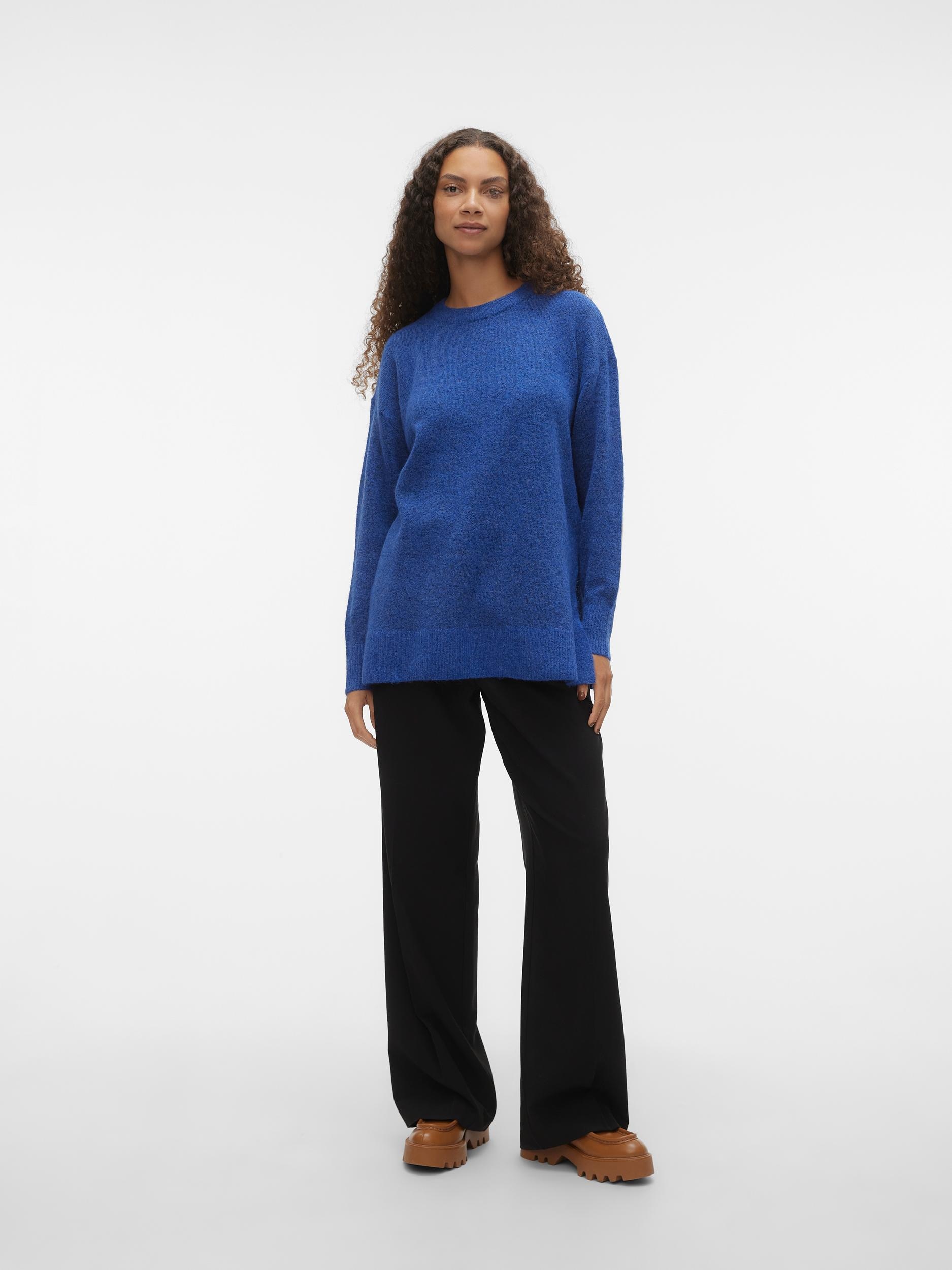 Vero Moda Strickpullover »VMFILUCA LS O-NECK LONG PULLOVER GA NOOS«