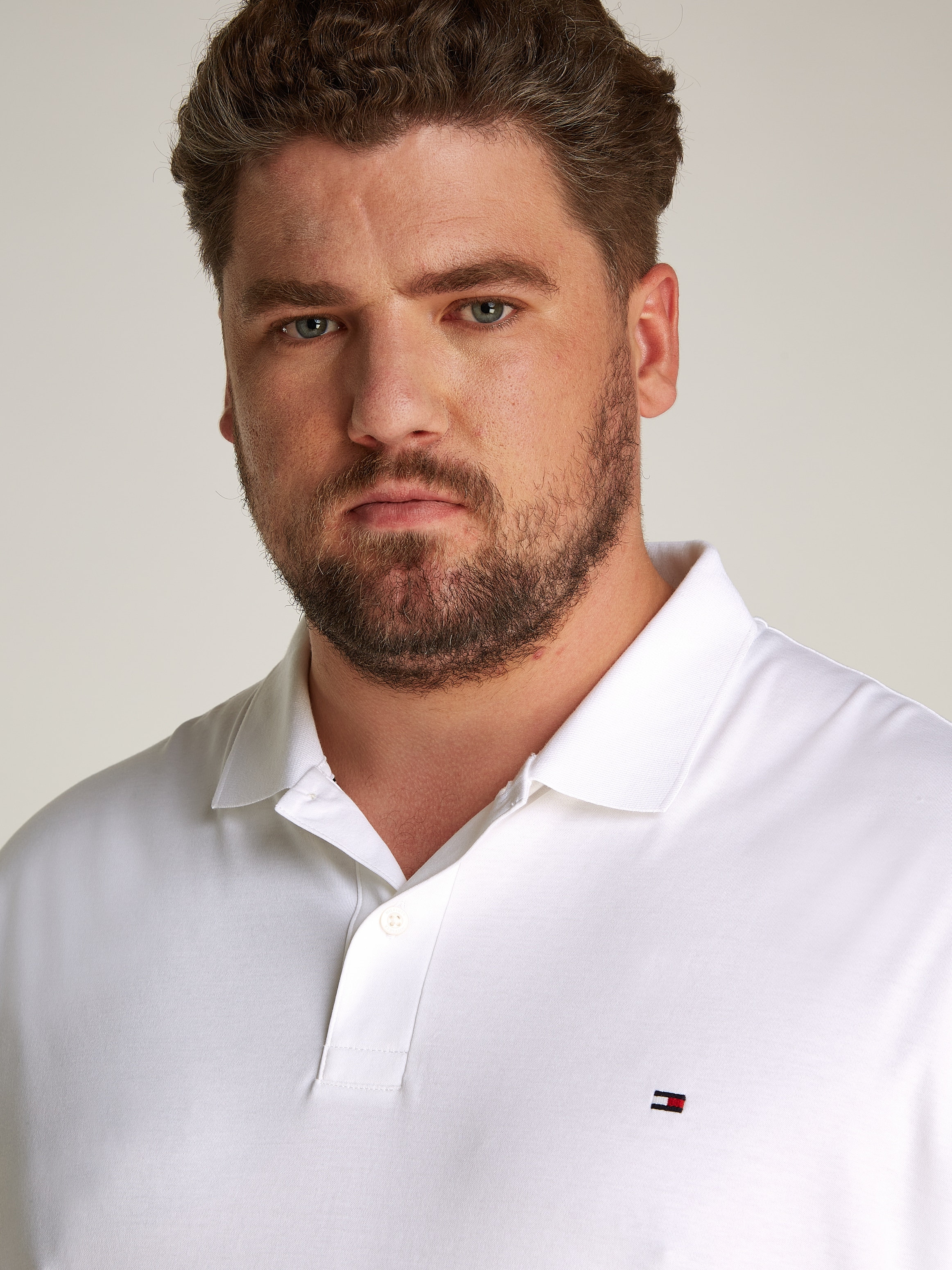 Tommy Hilfiger Big & Tall Poloshirt »BT-LIQUID COTTON ESSENTIAL POL-B«, in Grossen Grössen, Logostickerei