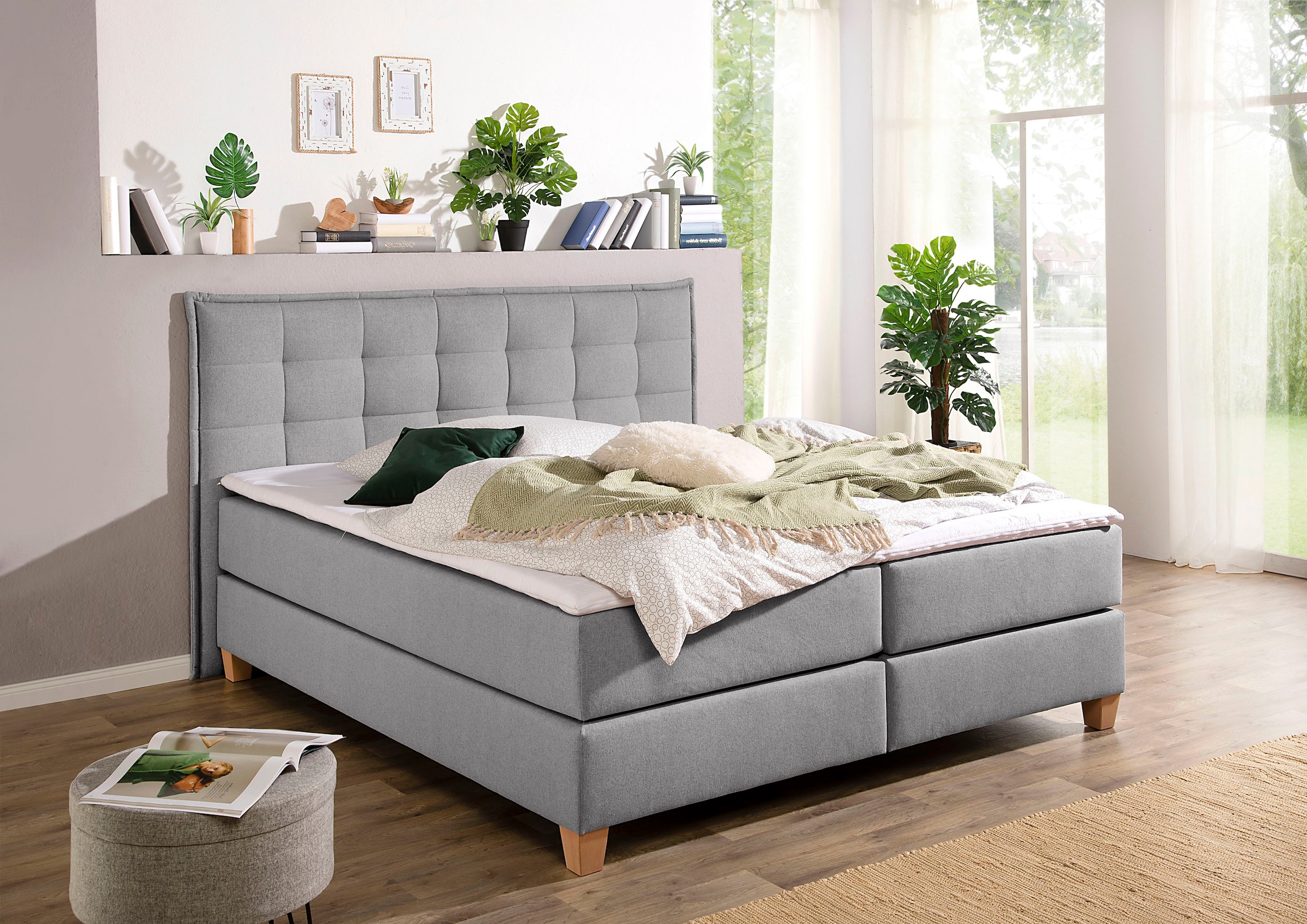Image of Home affaire Boxspringbett inklusive Komfortschaum-Topper