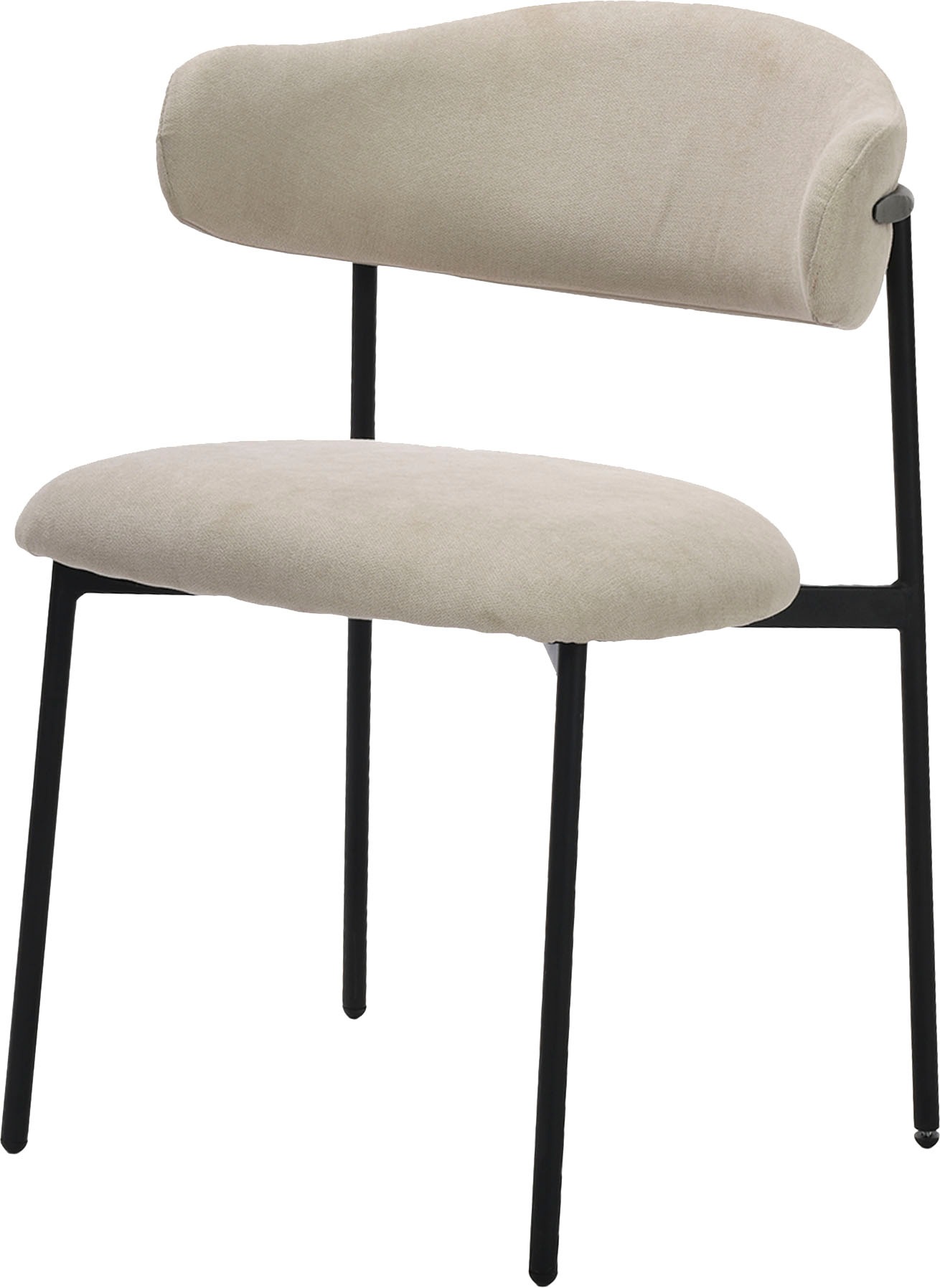 byLIVING Esszimmerstuhl »Jersey (2er-Set)«, (Set), Gestell Metall schwarz, Küchenstuhl, Webstoffbezug, diverse Farben