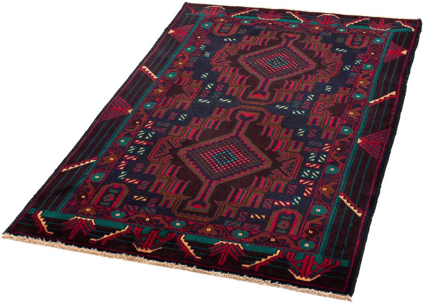 Image of morgenland Orientteppich »Belutsch - 142 x 90 cm - dunkelbraun«, rechteckig, 8 mm Höhe, Wohnzimmer, Handgeknüpft, Einzelstück mit Zertifikat bei Ackermann Versand Schweiz