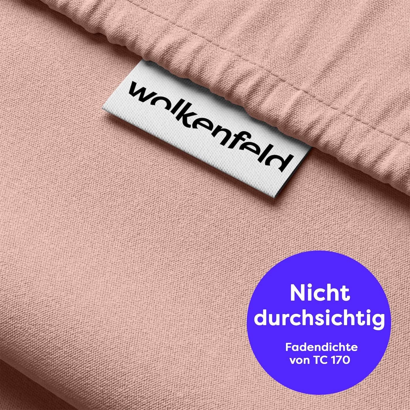 Wolkenfeld Bettwäsche »Renforcé Bettwäsche Baumwolle - Natürlich weiches Schlafgefühl« 2 Stk. tlg. 135x200 cm, 155x220 & Übergrössen I inkl. Kissenbezüge 80x80 I uni