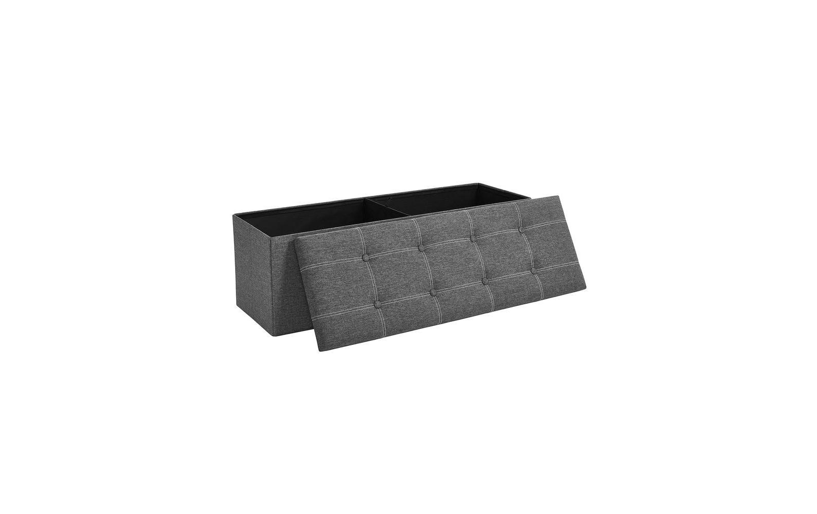 Image of SONGMICS Sitztruhe "mit Aufbewahrung 110 x 38 cm Dunkelgrau"