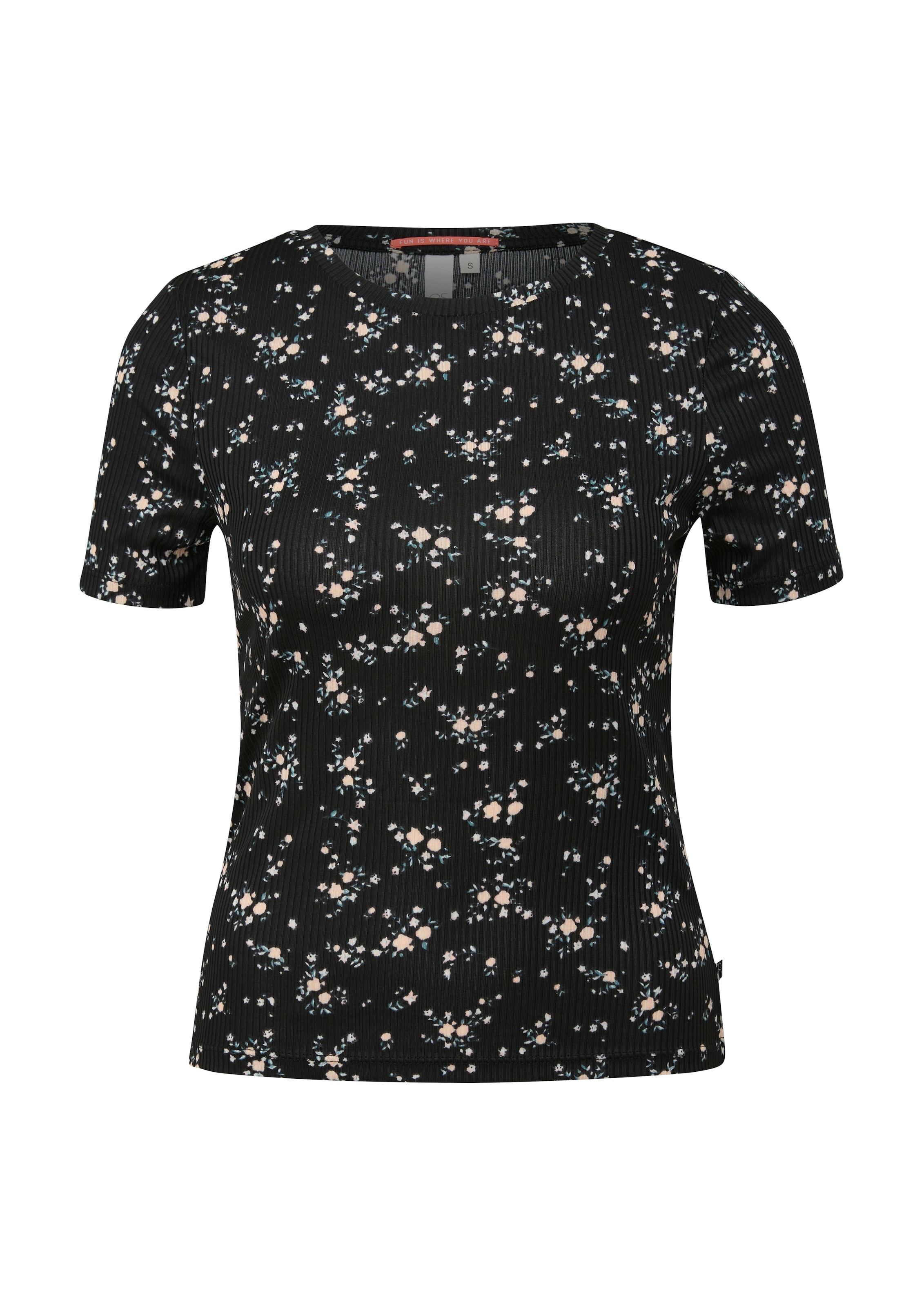QS T-Shirt, mit Allover Floralprint