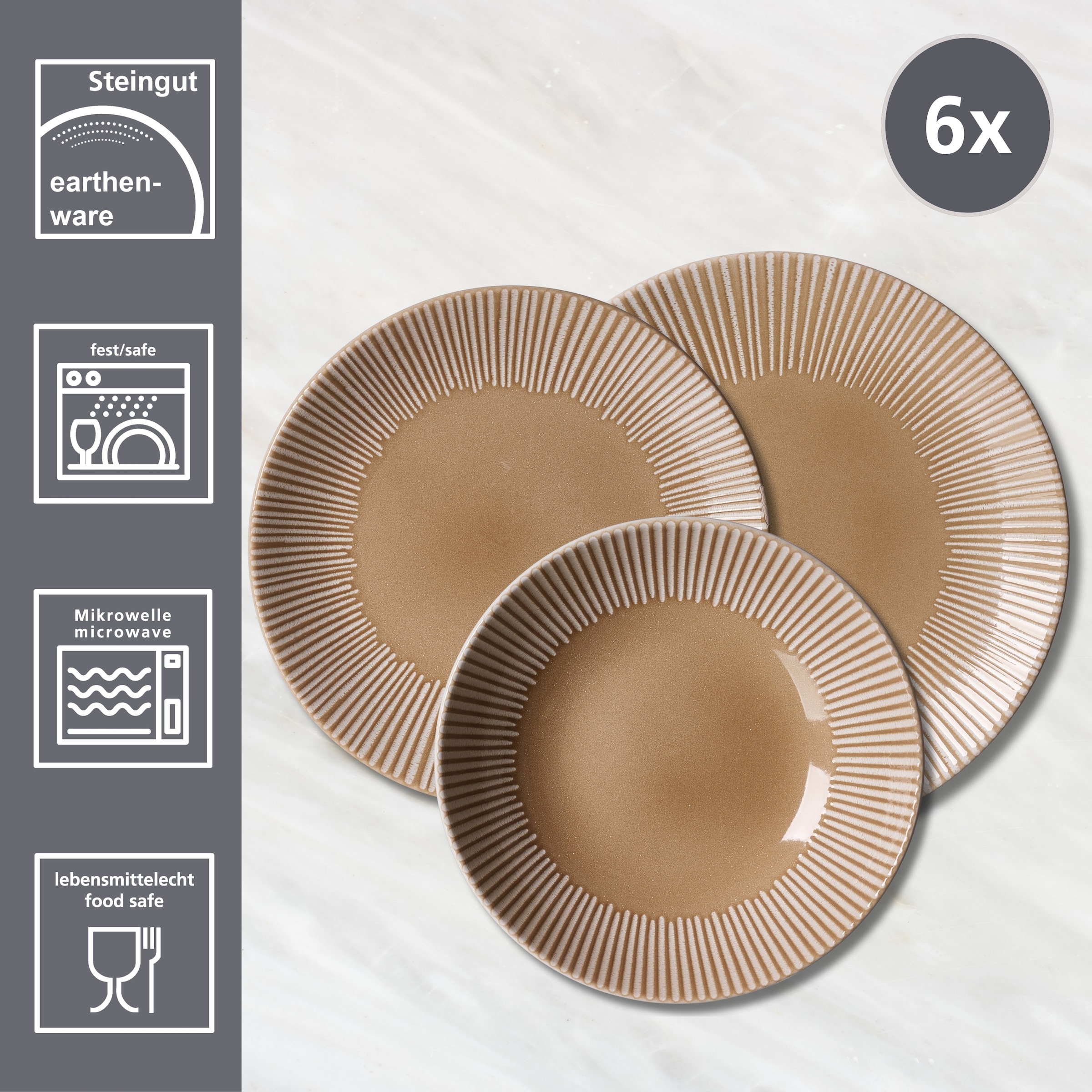 Ritzenhoff & Breker Tafelservice »Banda« aus Steingut für 6 Personen