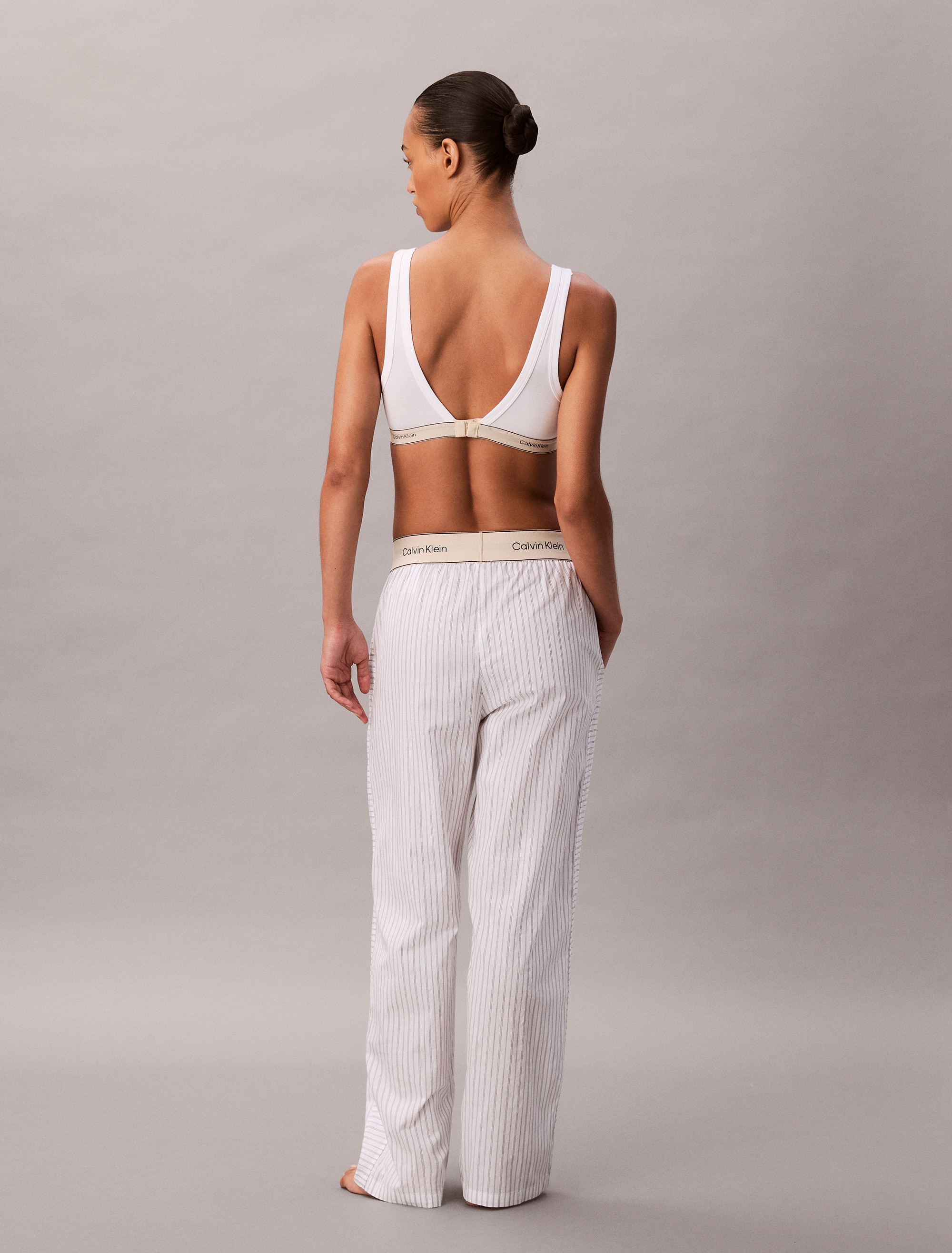 Calvin Klein Underwear Schlafhose »LOGO SUPER POPLIN PANT«, Mit elastischem Bund