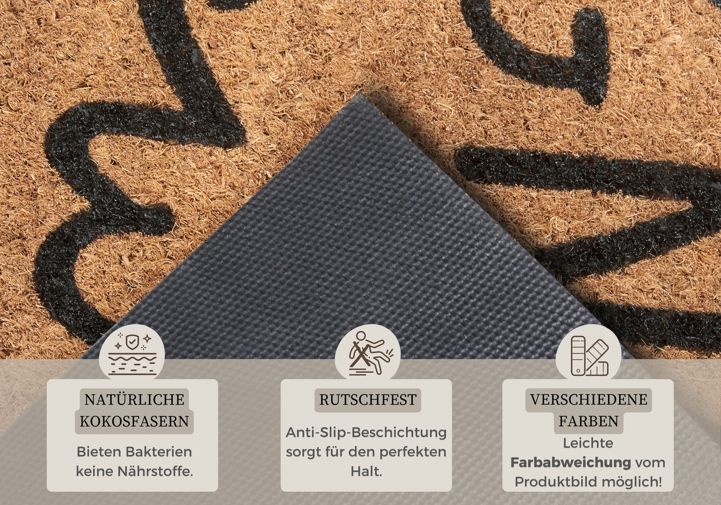 HANSE Home Fussmatte »Mix Mats Kokos Sweet Gnome«, rechteckig, 15 mm Höhe, Weihnachten, Schmutzfangmatte, Outdoor, Rutschfest, Innen, Kokosmatte