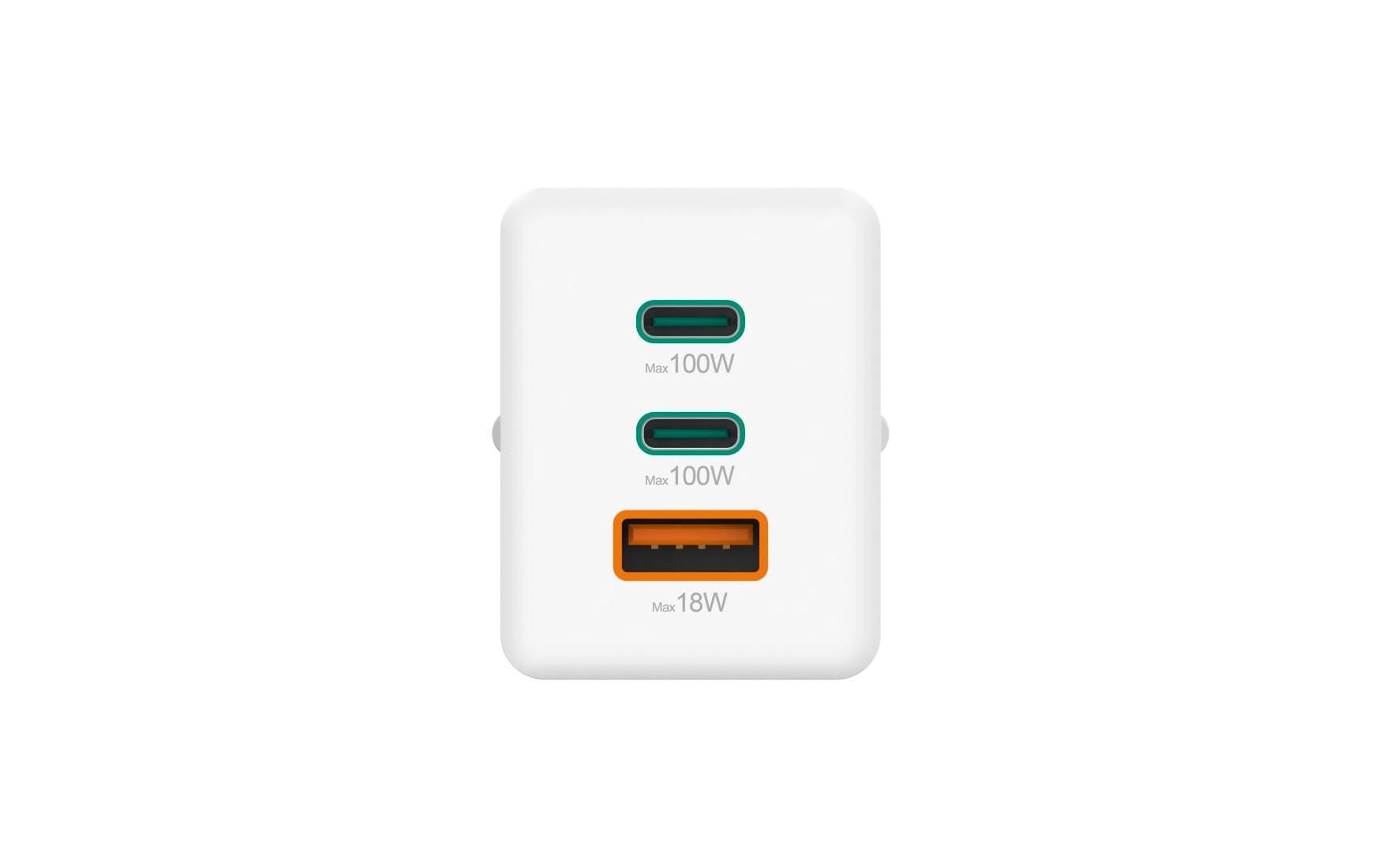 Hama USB-Ladegerät »Gan charger 1x USB-A 2x USB-C 100 W«