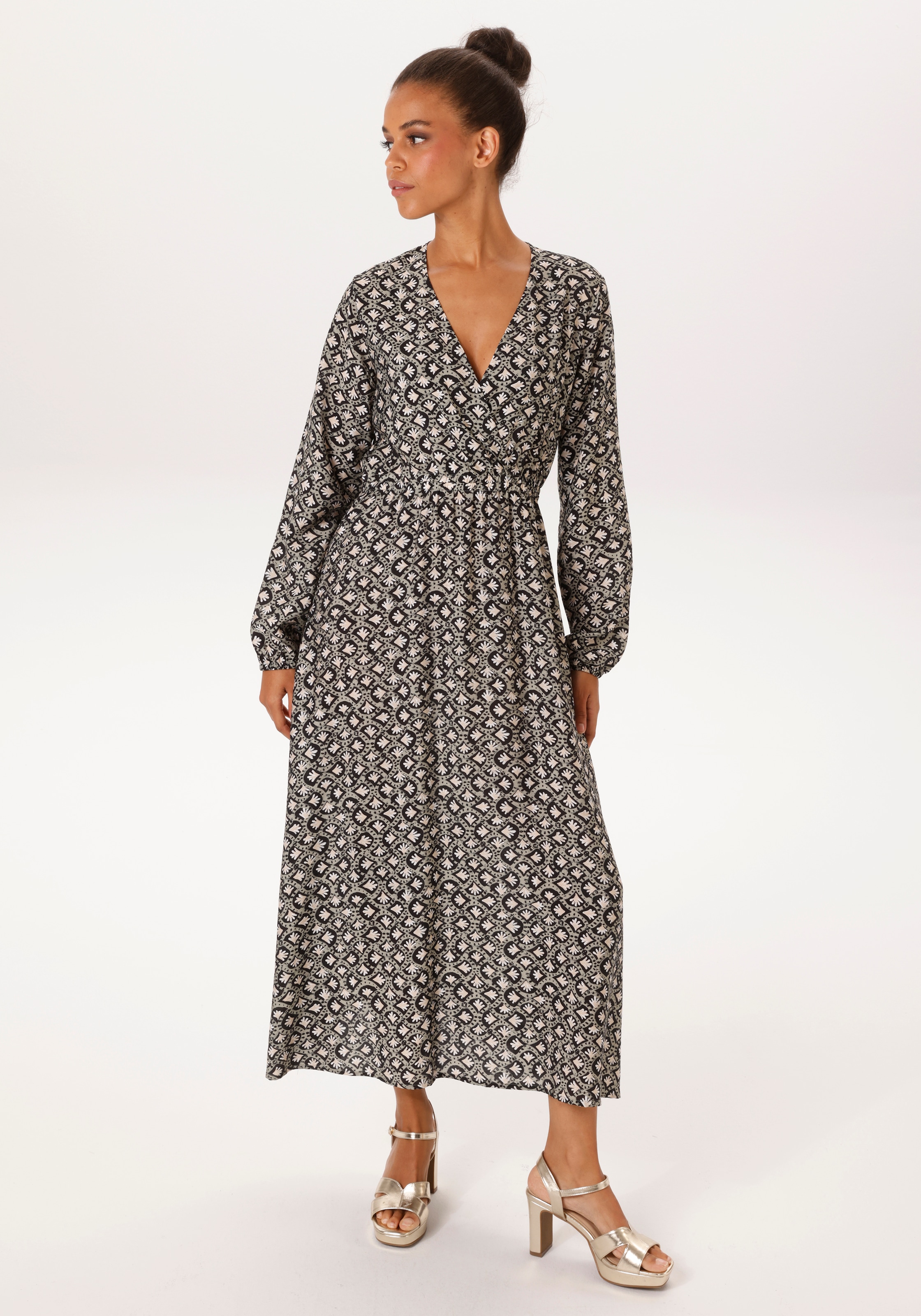 Aniston CASUAL Maxikleid mit fantasievollen, grafischen Druck - NEUE KOLLEKTION