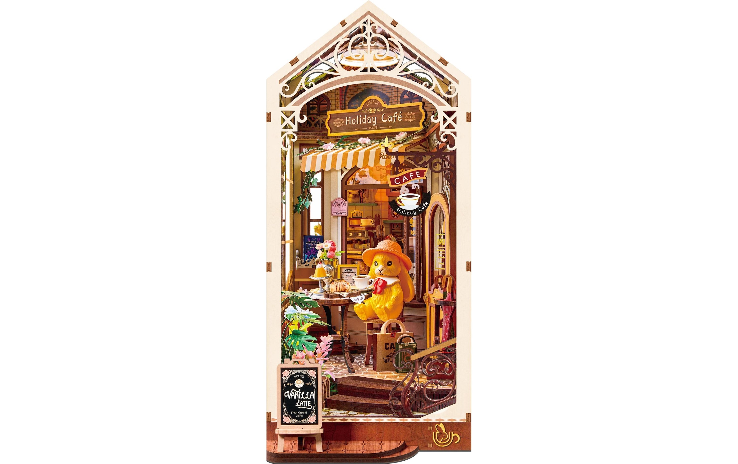   Modellbausatz »Rolife Holiday Café Holzbausatz Book Nook« 171 Stk. tlg.