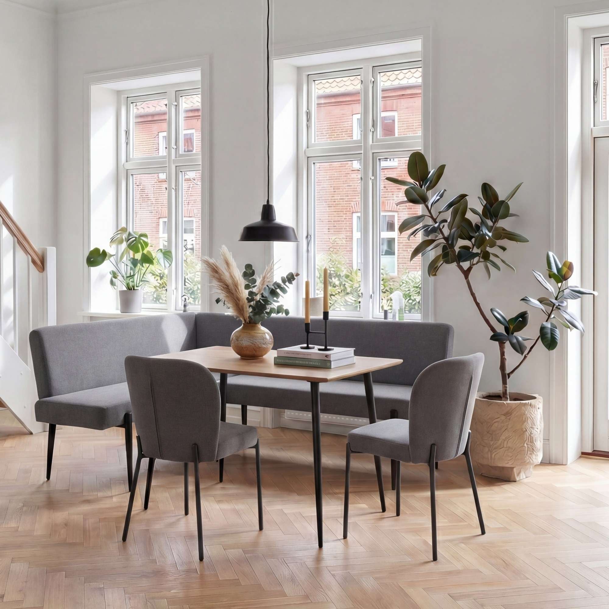 GOODproduct Eckbank »Frida« Federkern, pflegeleichtem Velours oder Webstoff Bezug, Breite 210 cm