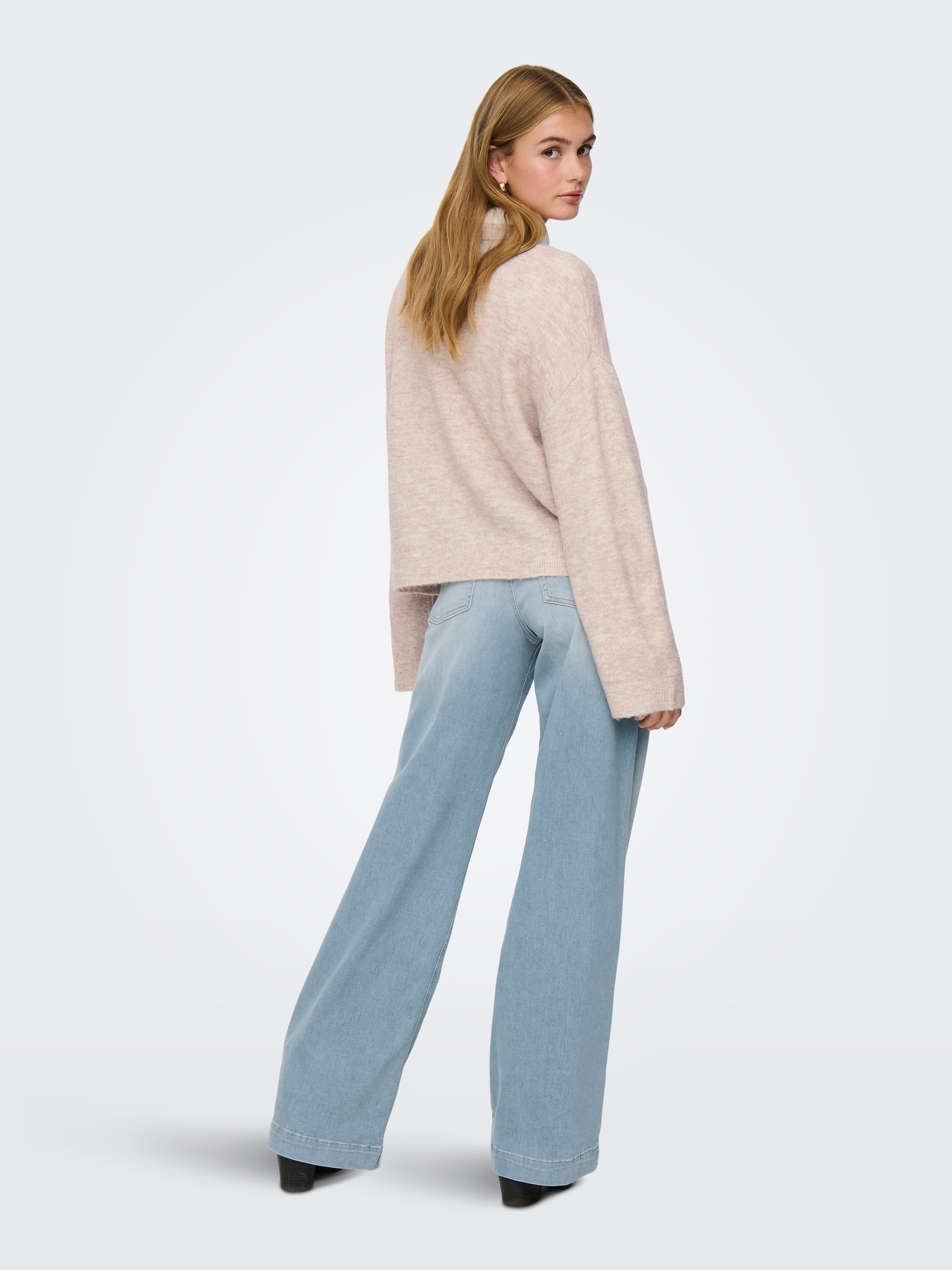 ONLY Pull à col rond »ONLSIMONI L/S O-NECK PULLOVER KNT NOOS« Materialmix, regular fit