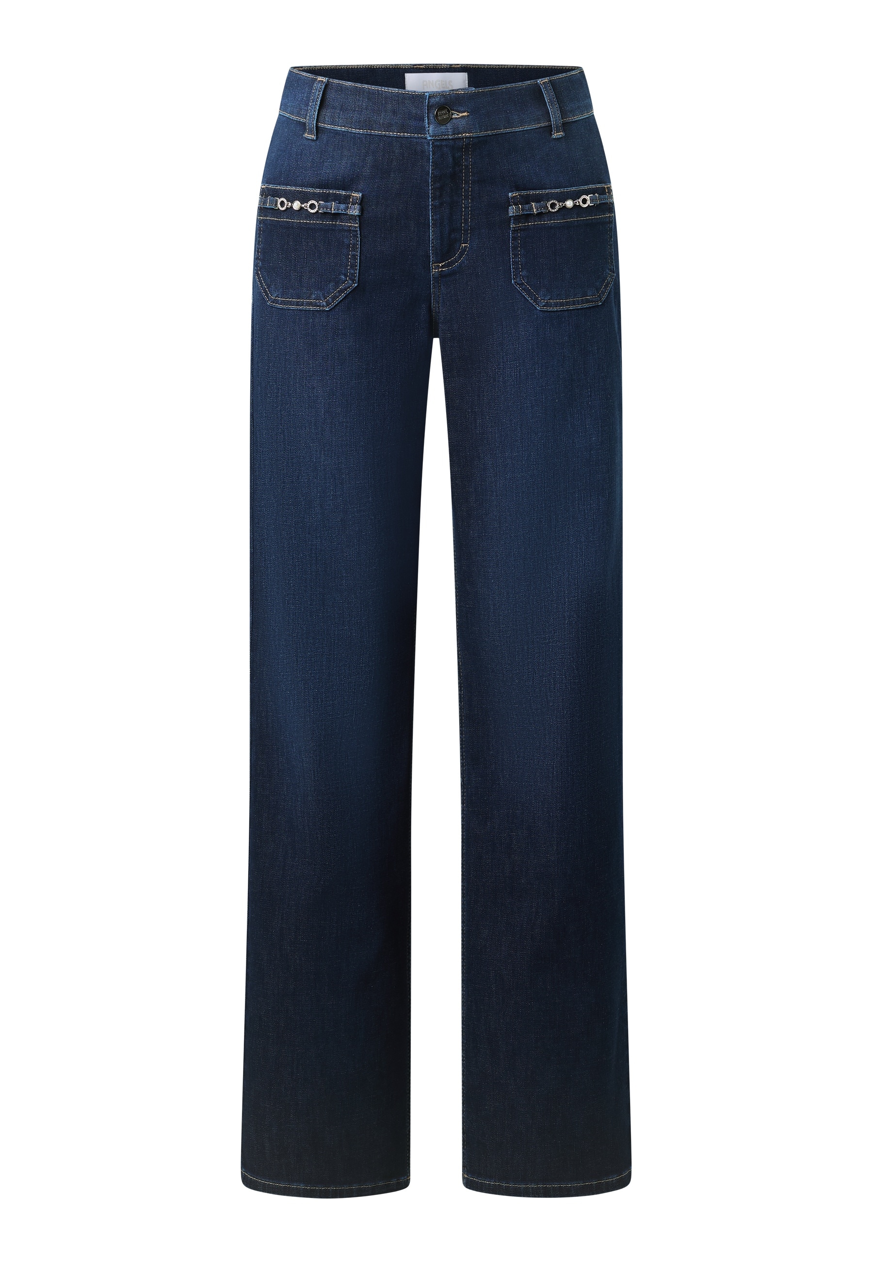 ANGELS Jeans droit »LIZ GLORY« Pantalon jambe large, avec éléments décoratifs sur les poches avant,