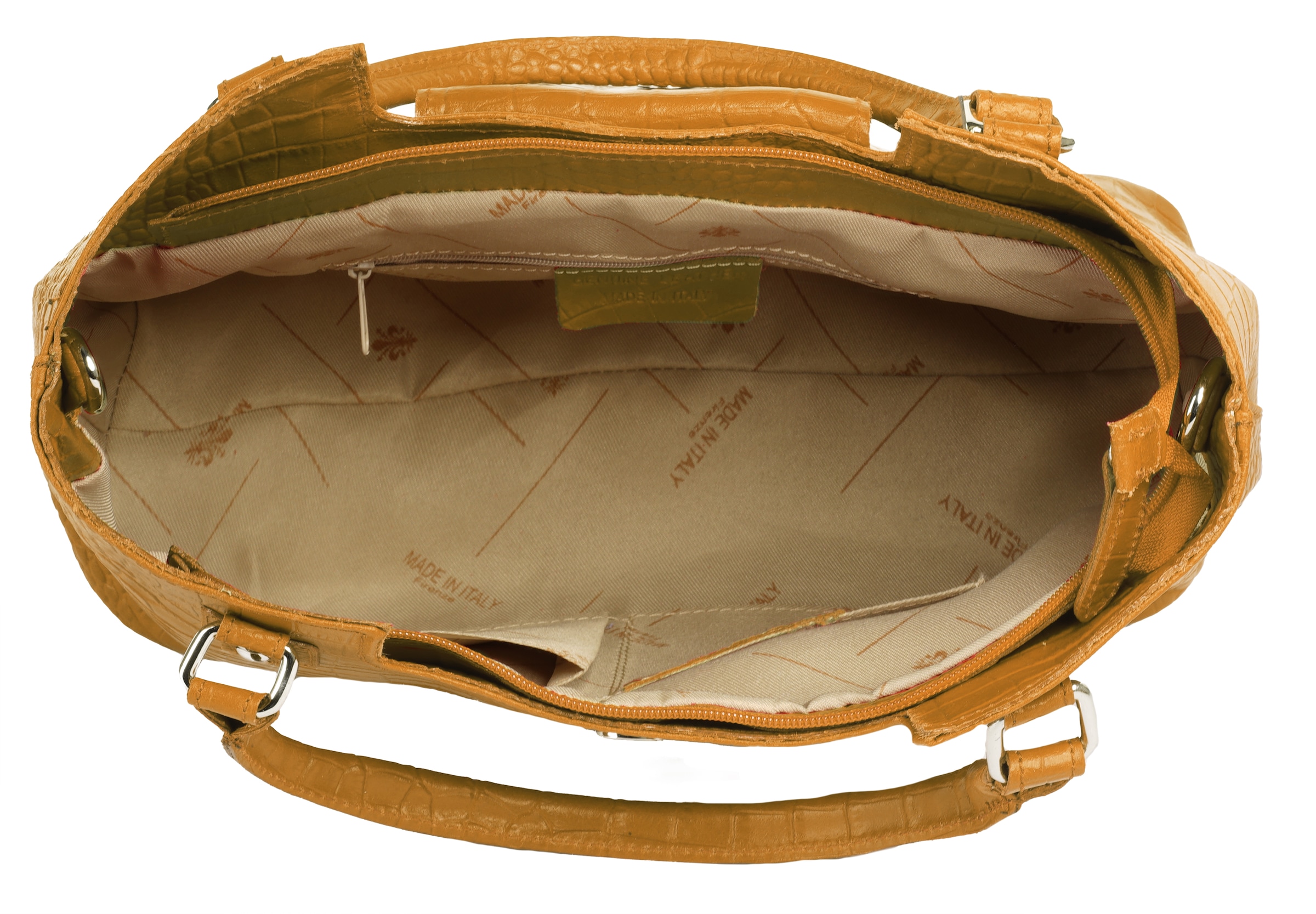 Cluty Henkeltasche, echt Leder, Made in Italy