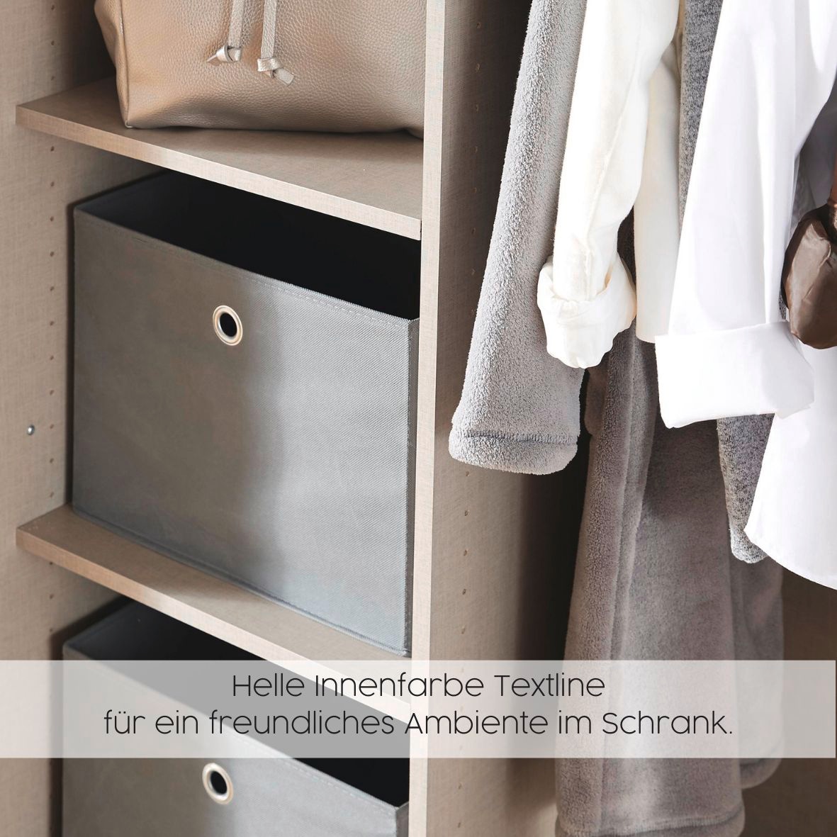 GOODproduct Armoire à portes battantes »Kleiderschrank Kleiderschränke Schrank Garderobe AGORDO mit Glasfront« en deux couleurs de poignées, largeurs 91-405 cm,  aménagement intérieur réfléchi, en 8 largeurs et 2 hauteurs MADE IN GERMANY