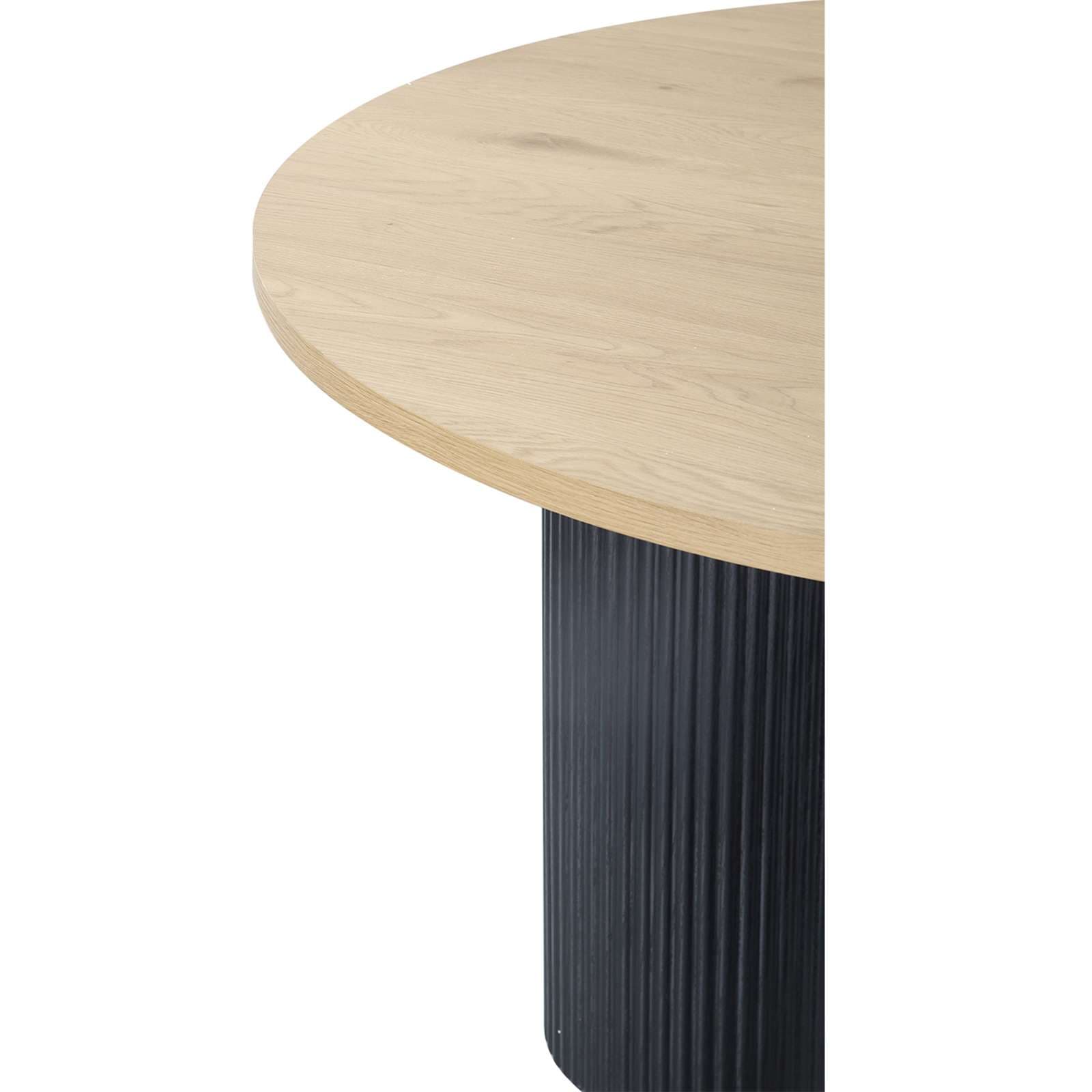 GOODproduct Esstisch »Mandan« rund, 110x110 cm, 25 cm runde Beine mit Rillenstruktur, Höhe 76 cm