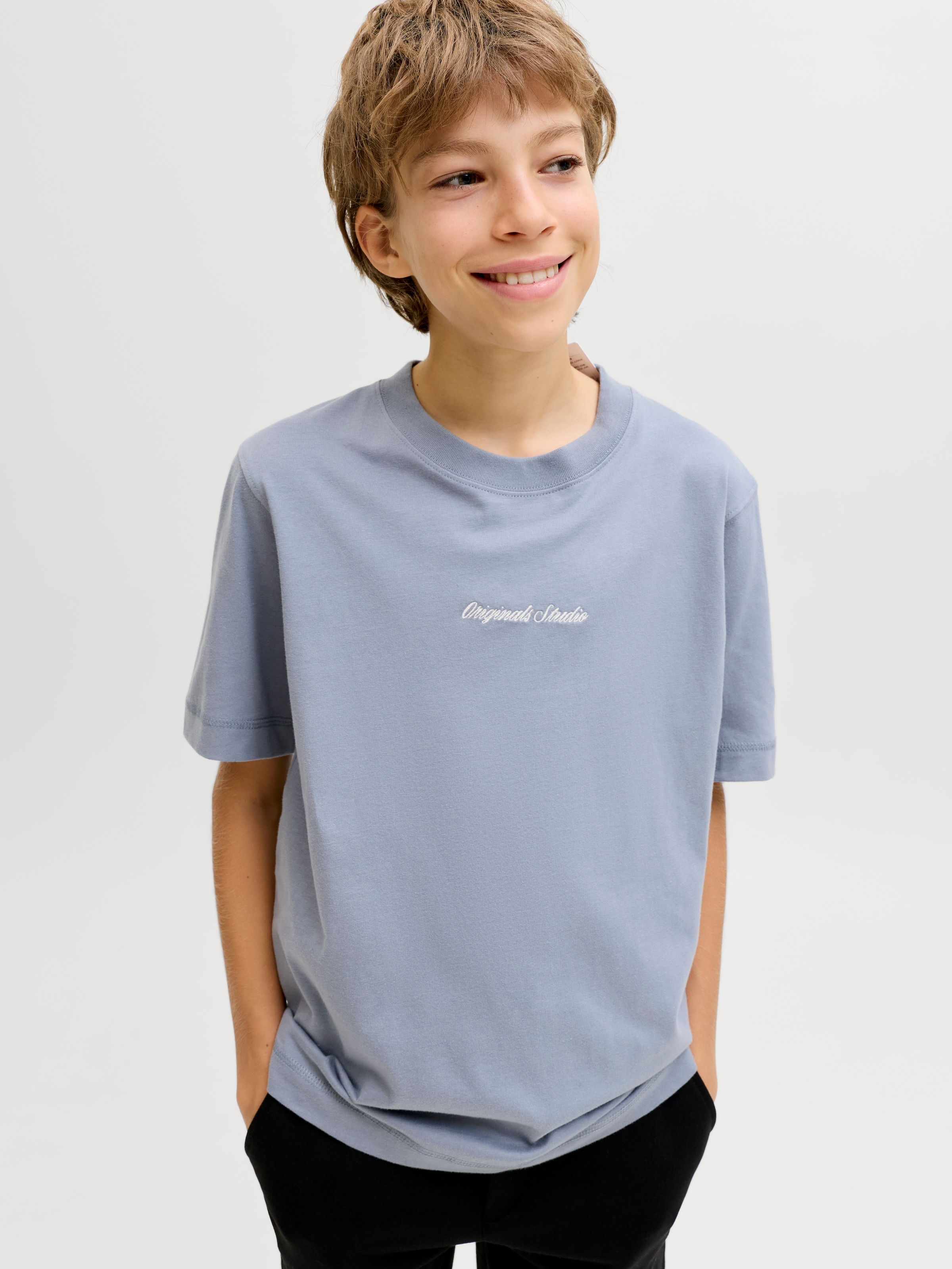 Jack & Jones Junior T-shirt »JORNORREBRO EMB TEE SS CN NOOS JNR« Baumwolle, relaxed fit, Kurzarm