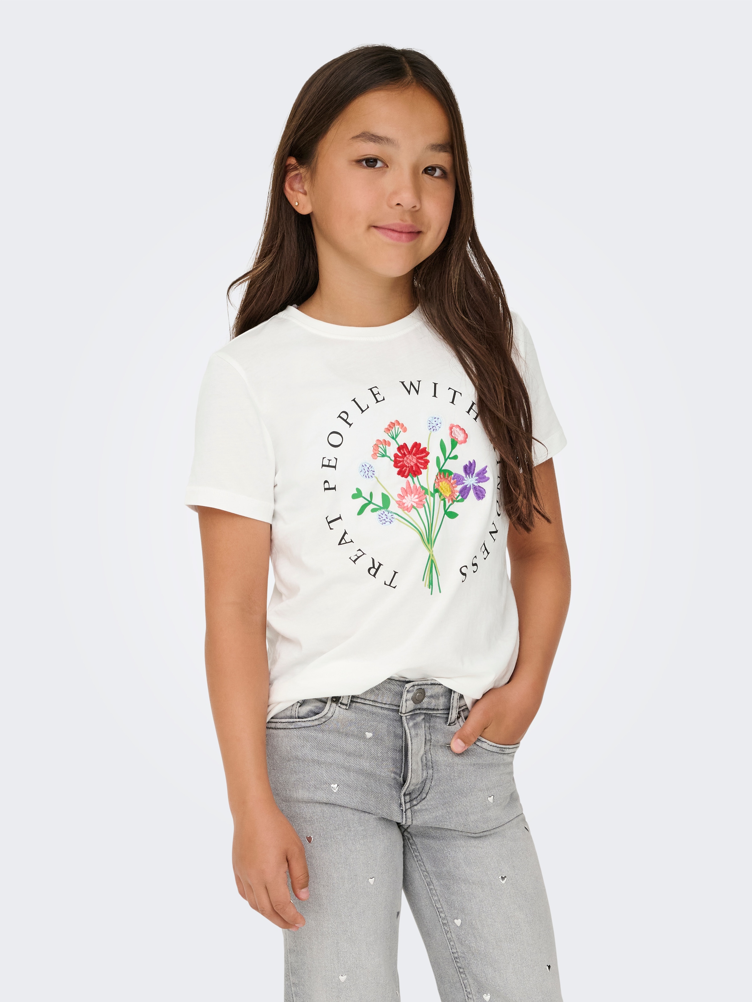 Image of KIDS ONLY T-Shirt "KOGEMMA REG S/S FLOWER TOP BOX JRS"