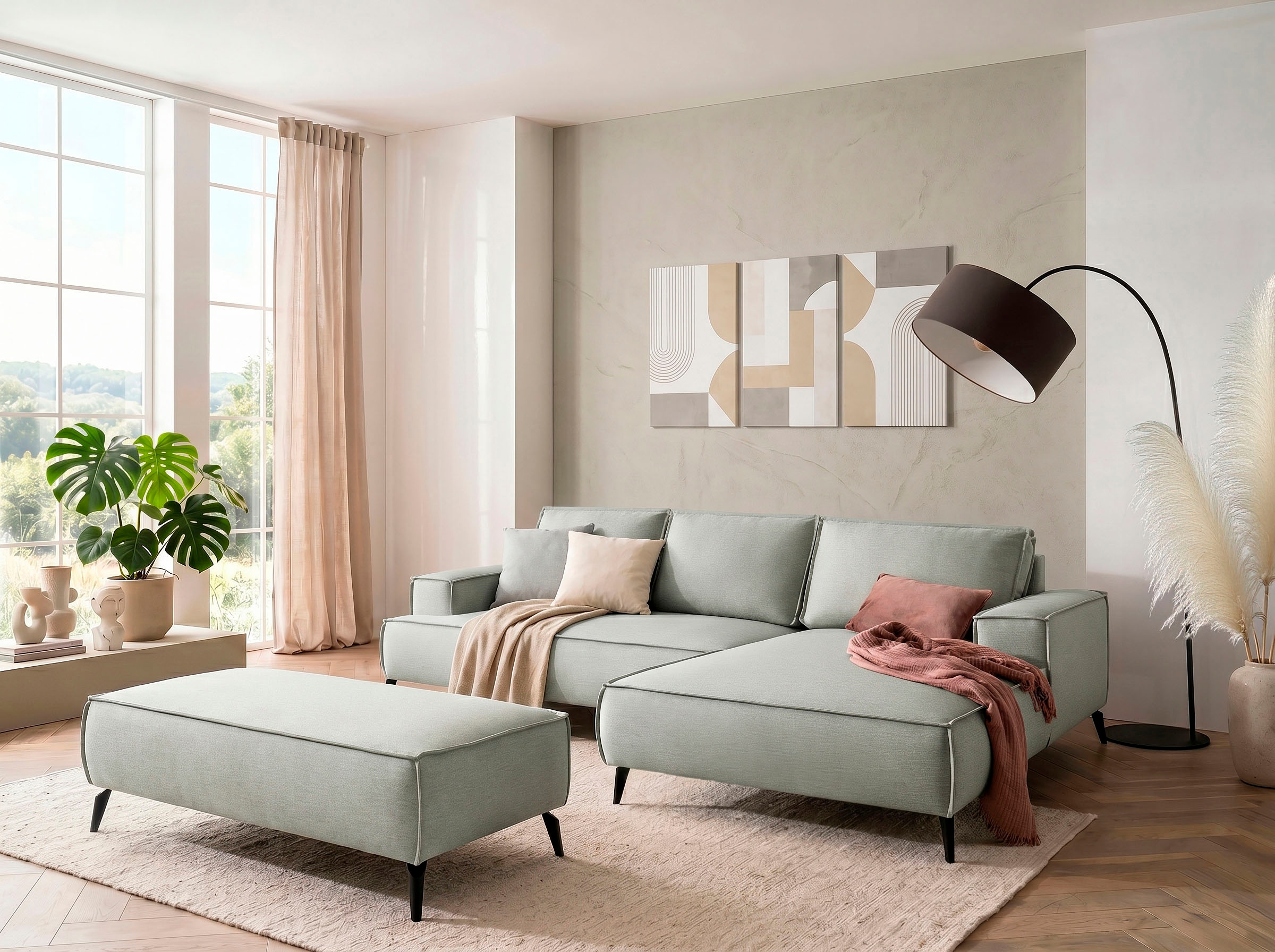 GOODproduct Sitzgruppe »TVINNU« Set,  Set, stellbar zum Schlafsofa (Krokodilverbinder)