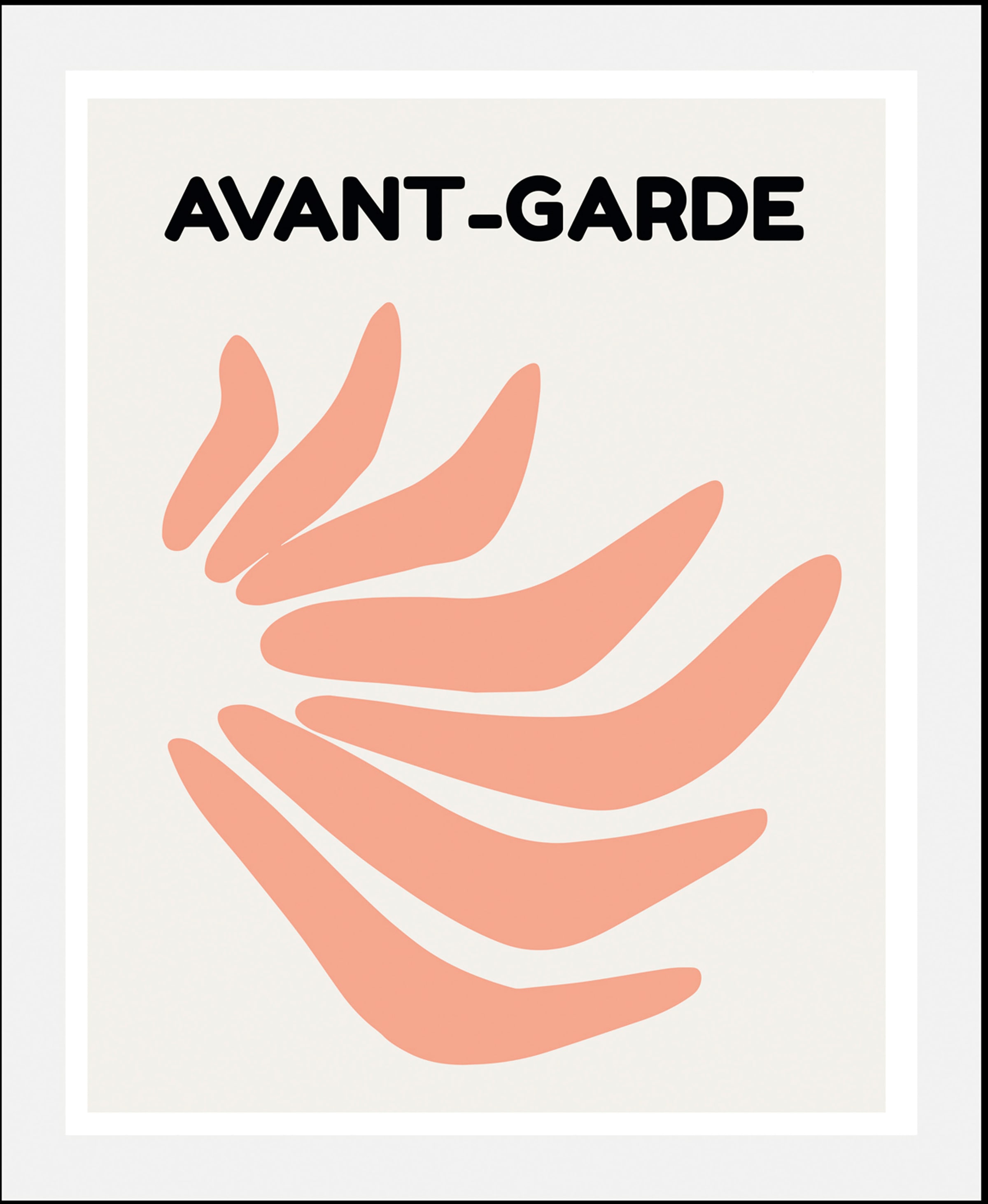 Image of queence Bild "Avant-Garde III" Abstrakt Kunst Schriftzug 1 Stk. tlg. gerahmt