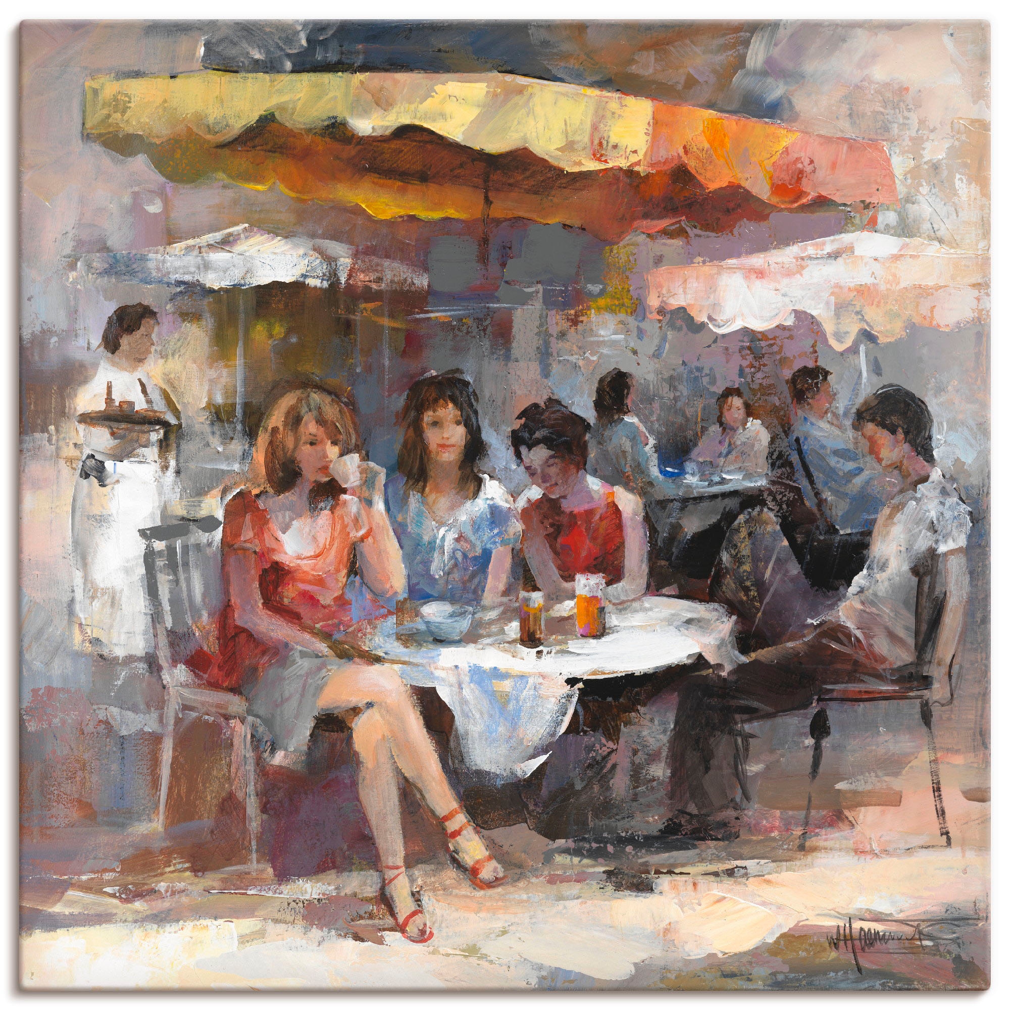 Wandbild »Damen im Café II«, Gruppen & Familien, (1 St.), als Leinwandbild,...