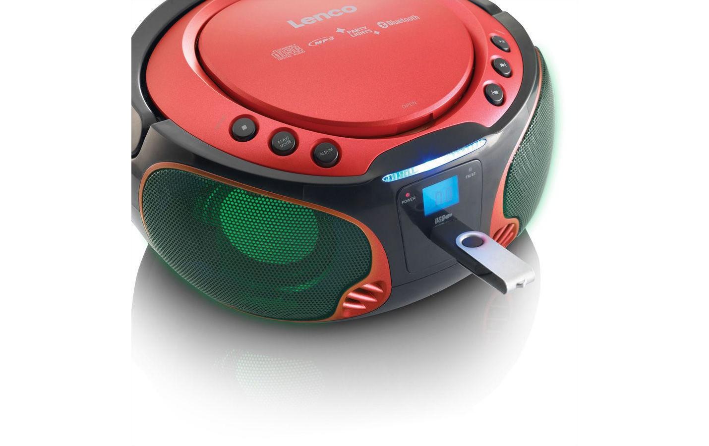 Image of Lenco Radio "Portable Radio/CD-Player SCD-550 Rot" (Bluetooth CD FM-Tuner )