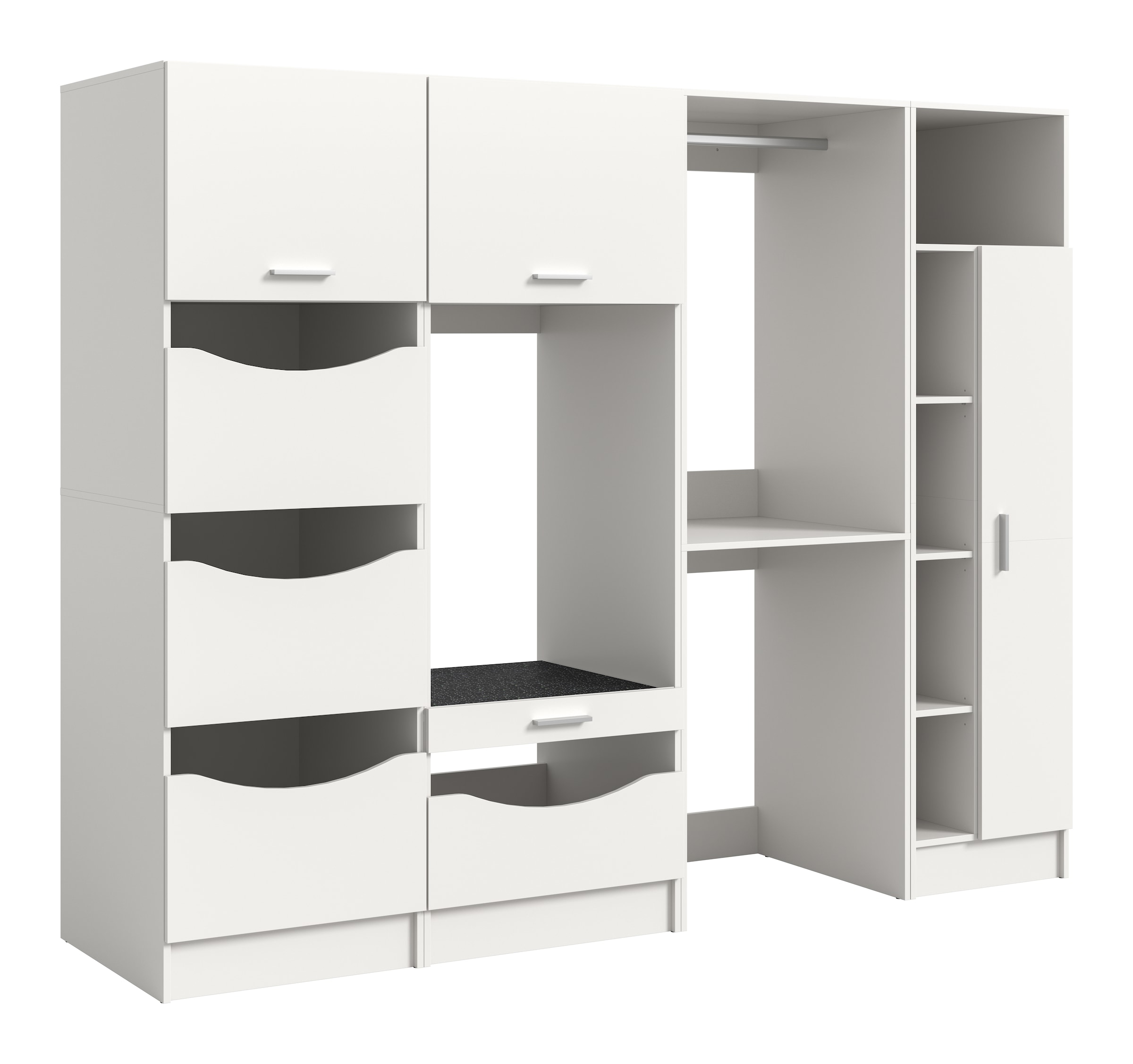 Image of welltime Badmöbel-Set "FALAS, 4-teilig, Hauswirtschaftsraum Set, Breite 248 cm" 1x Wäscheschrank, 2x Waschmaschinenumbauschrank & 1xMehrzweckschrank