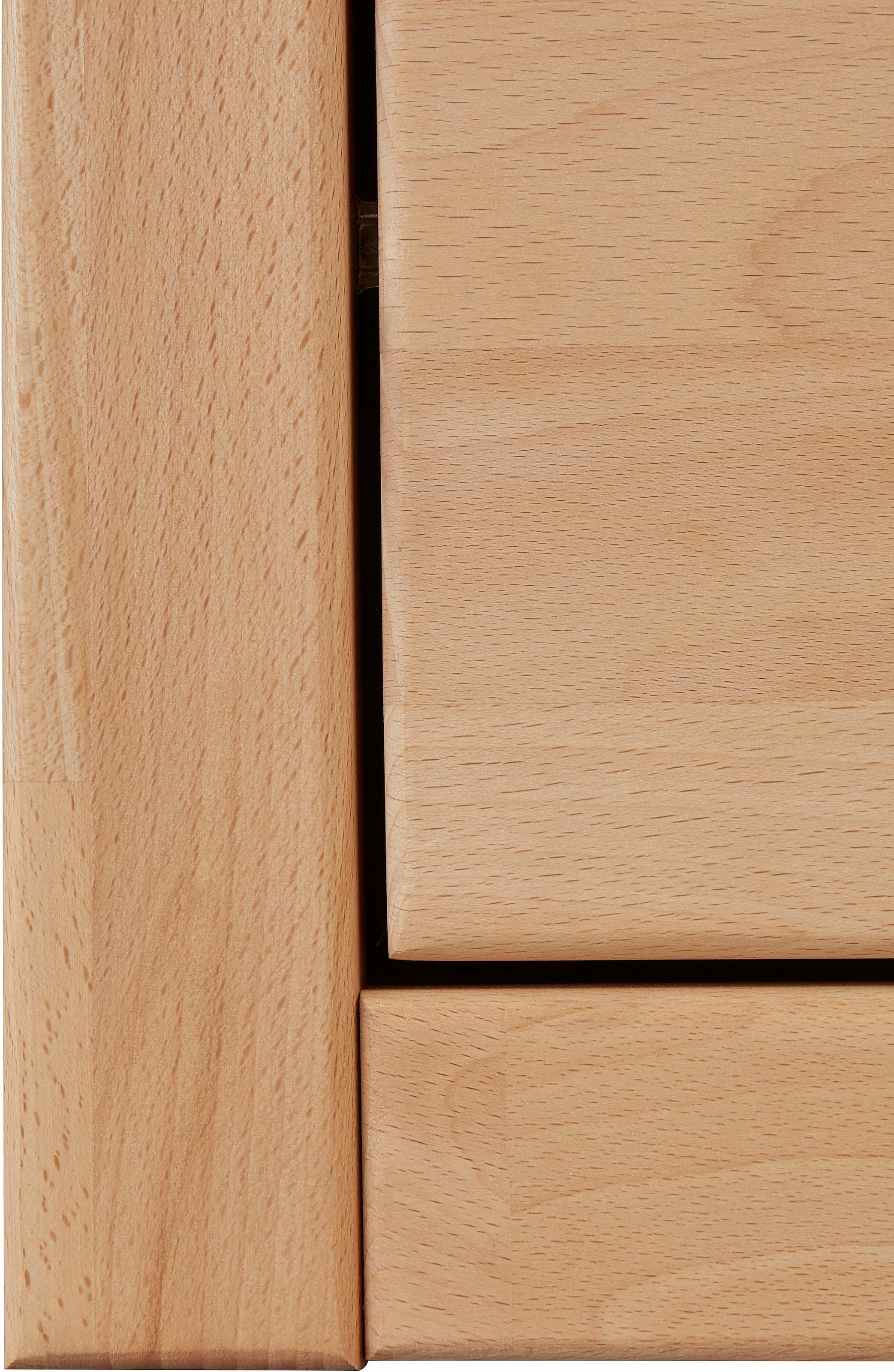 Home affaire Stauraumvitrine »Ribe,125cm hoch, 87cm breit,4 breite Fächer«, Korpus Holzwerkstoff,2Türen mit Glaseinsatz, Böden versetzbar