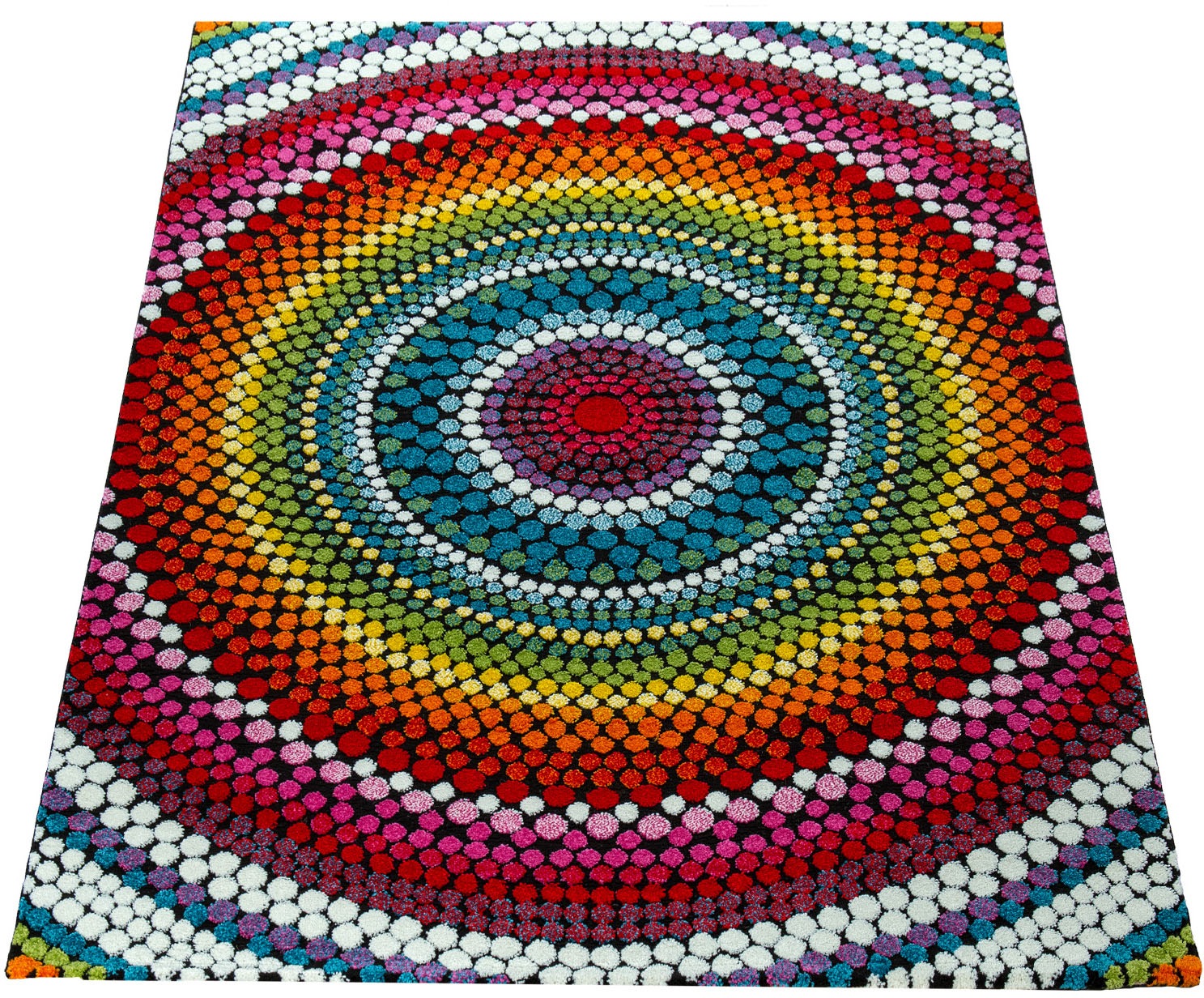 Image of Paco Home Teppich »Vistoso 630«, rechteckig, 13 mm Höhe, Kurzflor, 3D-Design, modernes retro Motiv, ideal im Wohnzimmer & Schlafzimmer bei Ackermann Versand Schweiz