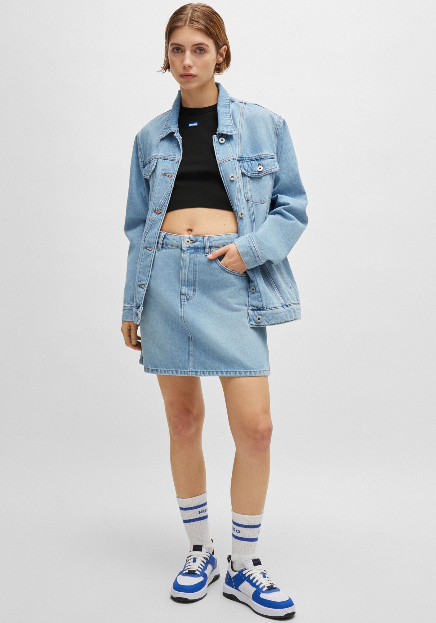 HUGO Blue Tanktop »Baby Tank«, Cropped-Form