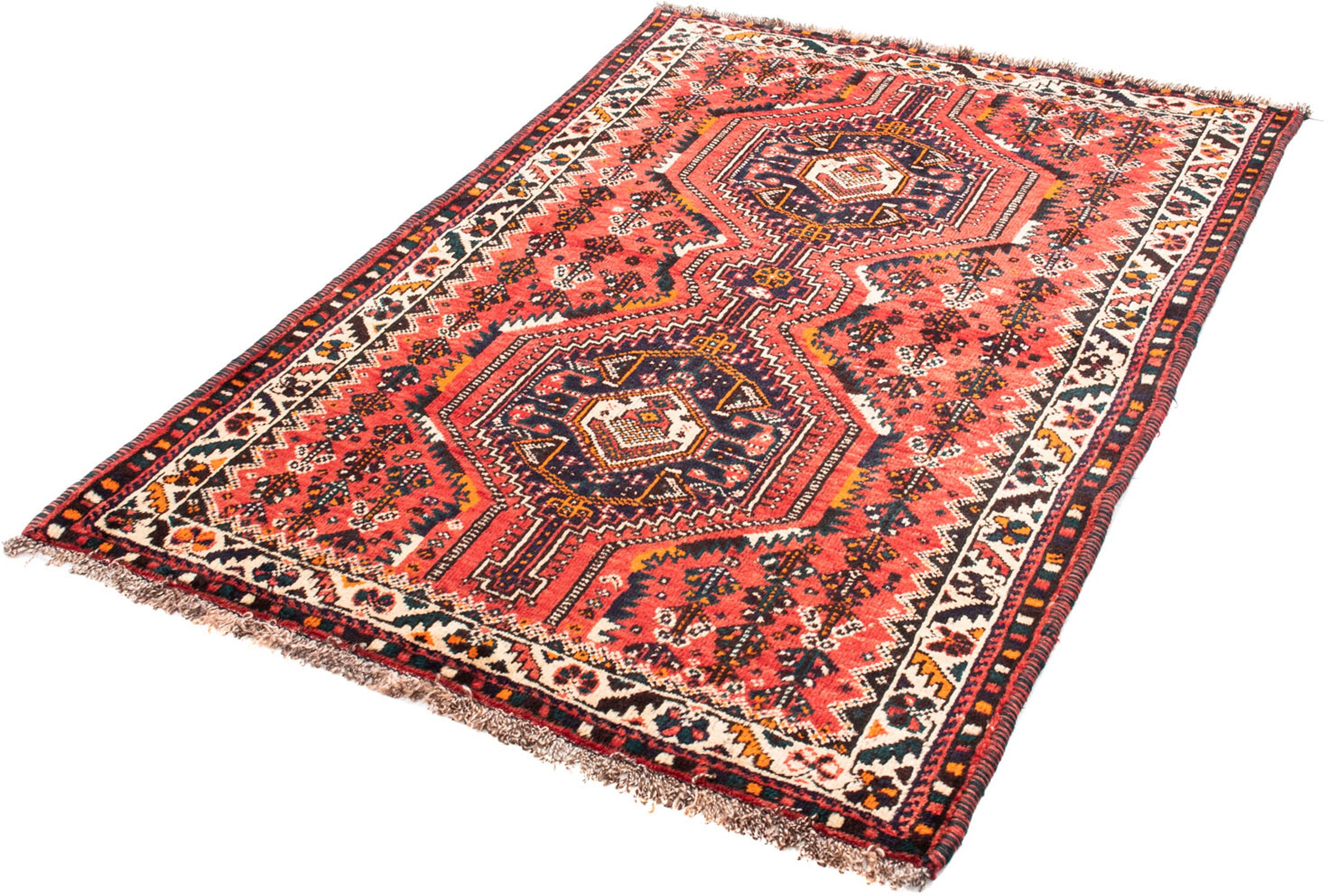 Image of morgenland Orientteppich »Perser - Nomadic - 160 x 110 cm - hellrot«, rechteckig, 10 mm Höhe, Wohnzimmer, Handgeknüpft, Einzelstück mit Zertifikat bei Ackermann Versand Schweiz