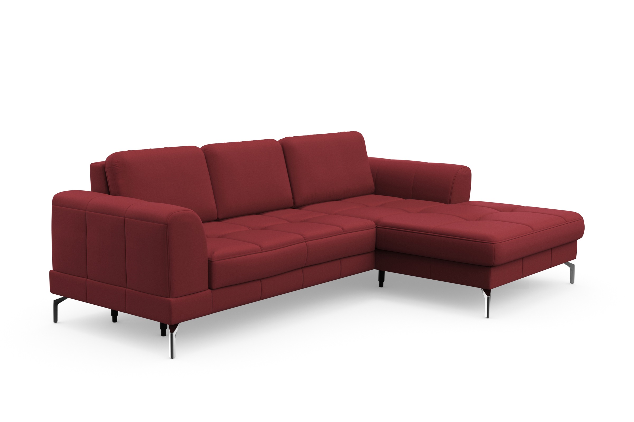 sit&more Ecksofa »Bendigo L-Form« inklusive Sitztiefenverstellung, Bodenfreiheit 15 cm, 2 Fussfarben