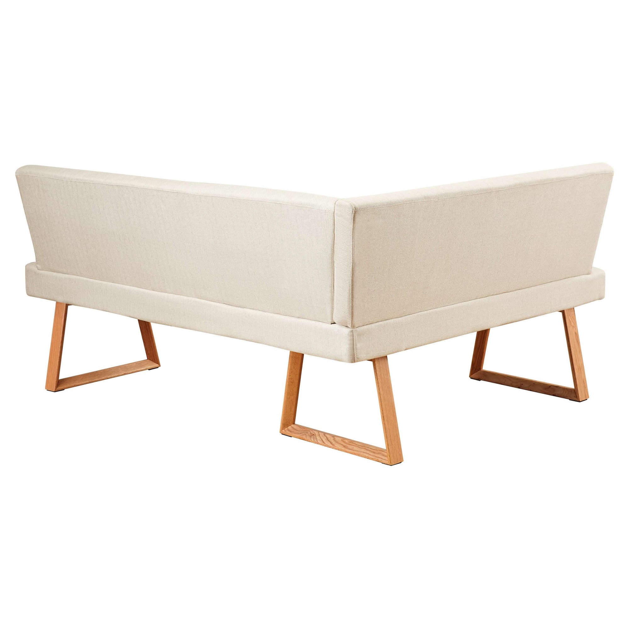 GOODproduct Eckbank »Emilia« Beine aus massiver Eiche, pflegeleichtem Webstoff Bezug, Breite 190 cm