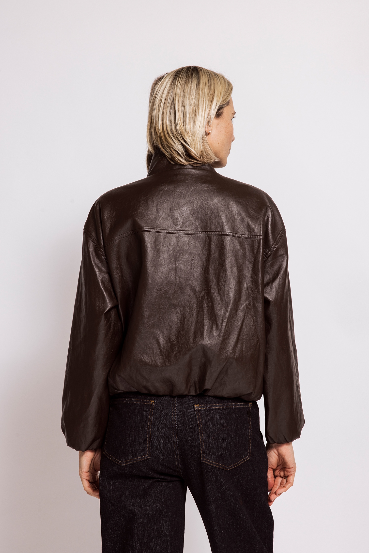 Zhrill Veste blazer »ASAMI« 19 : Blouson aspect cuir / look moderne / col montant