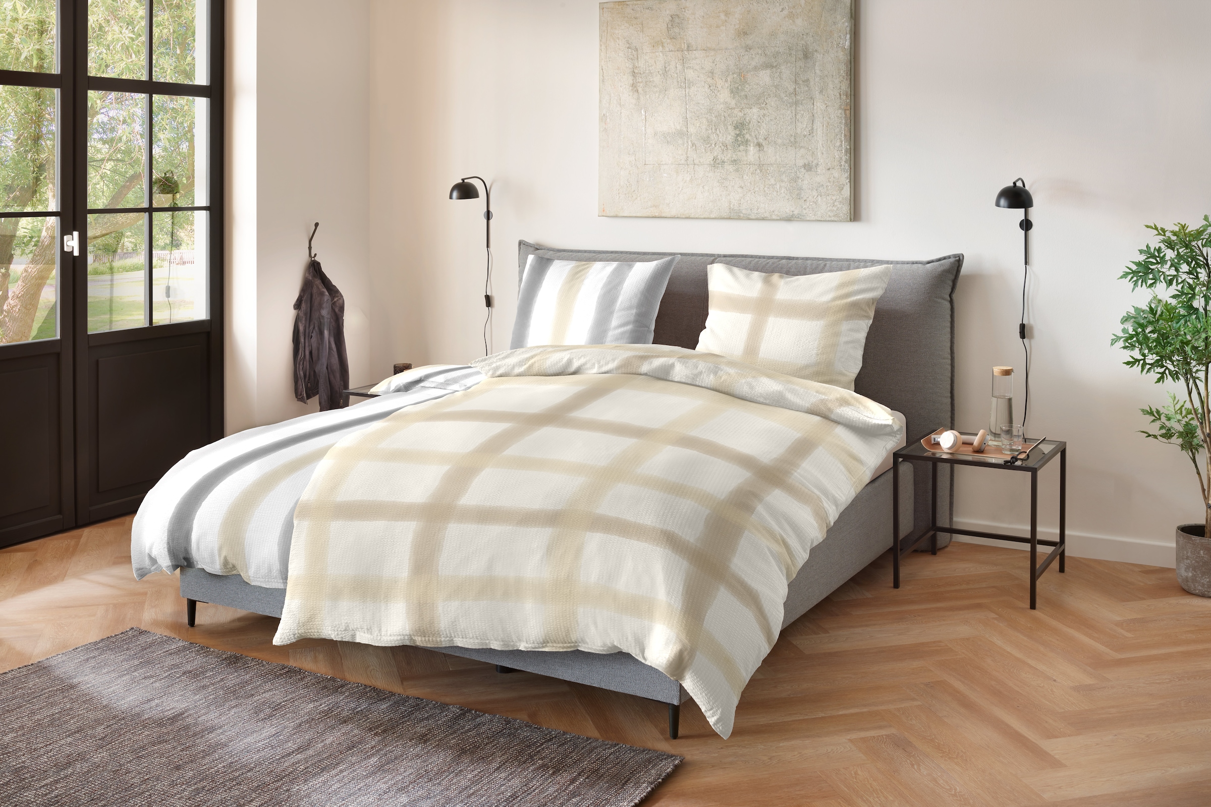 Primera Linge de lit »Soft-Seersucker-Bettwäsche Raster« 2