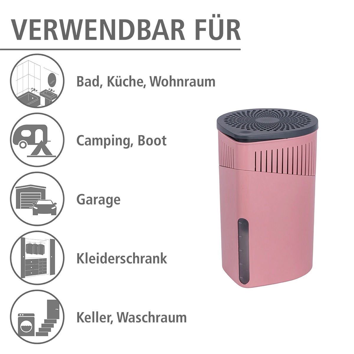 WENKO Luftentfeuchter »Drop«, für 80 m³ Räume, 1 x 1000 g