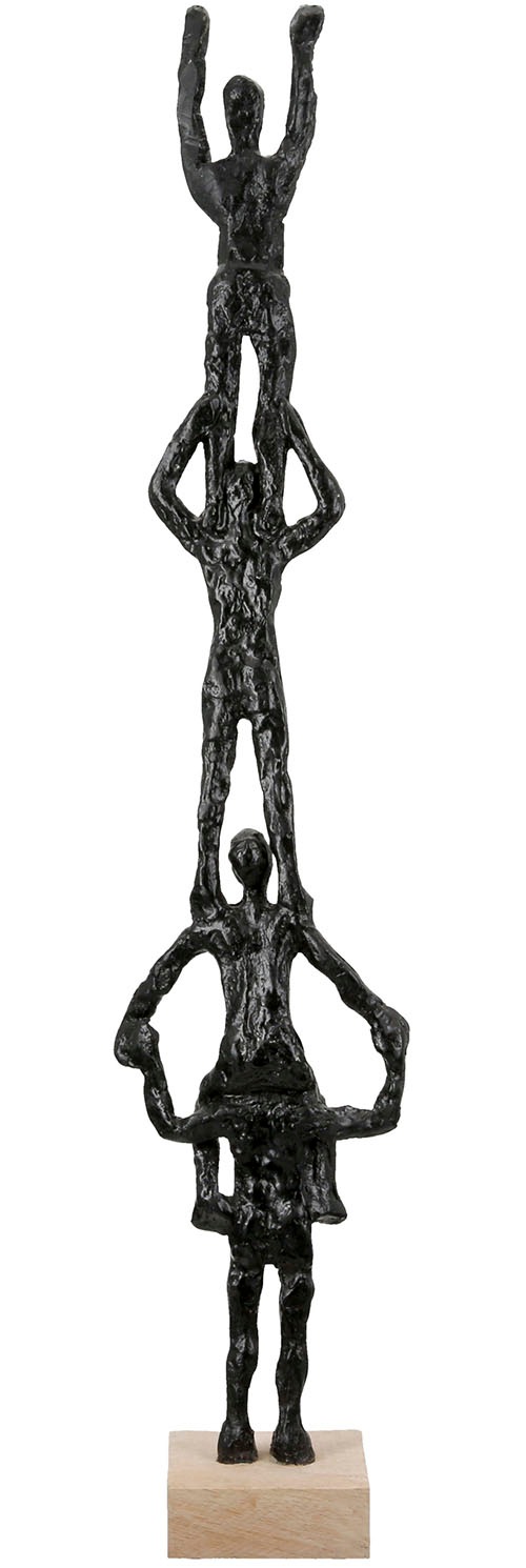 Image of GILDE Dekofigur "Skulptur Person Teamspirit schwarz H. 68,5 cm"