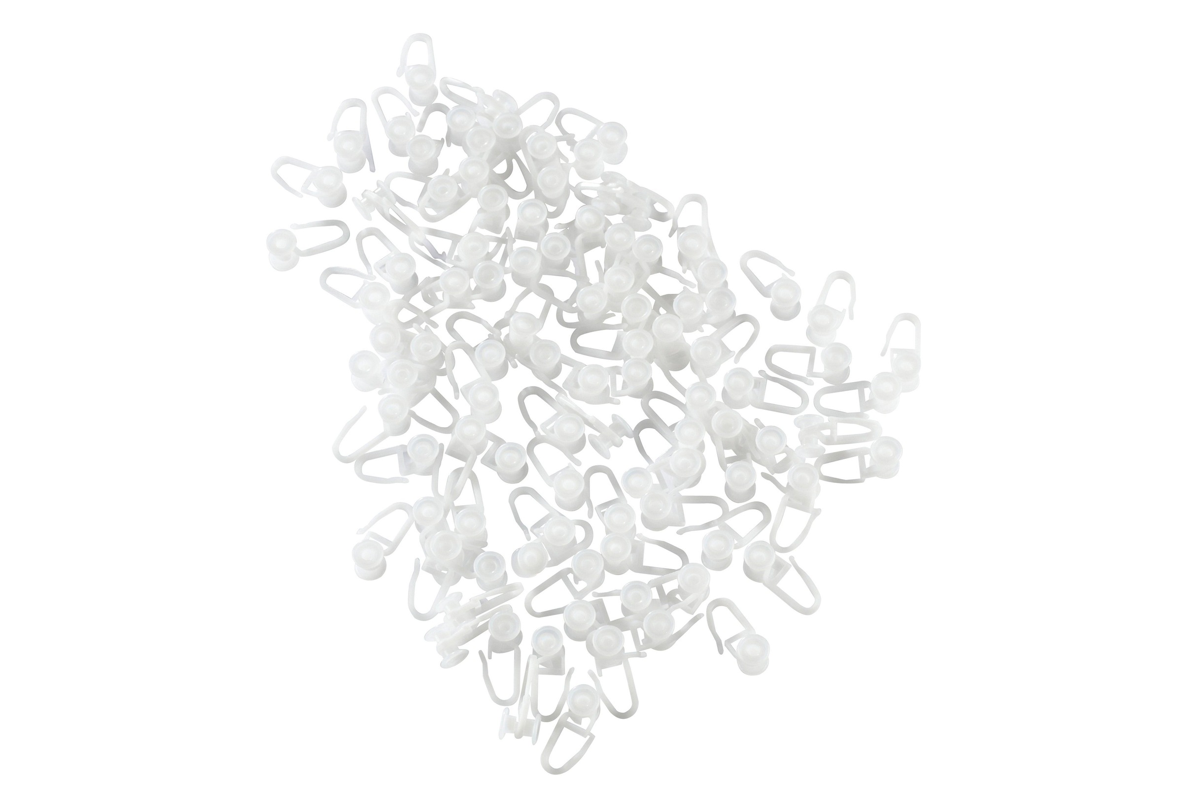 Image of GARESA Gardinenröllchen »Rollring für U-Profil«, (Packung, 100 St., mit Faltenhaken), Rollring/Gleiter für U-Profil, Kunststoff, 100 Stück, gute Gleiteigenschaft bei Ackermann Versand Schweiz