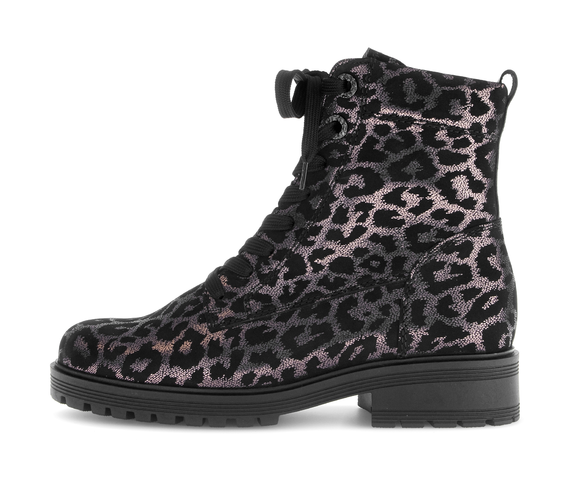 Gabor Schnürstiefelette »PISA«  , Blocakabsatz, Schnürboots im Animal-Look, Komfortweite G