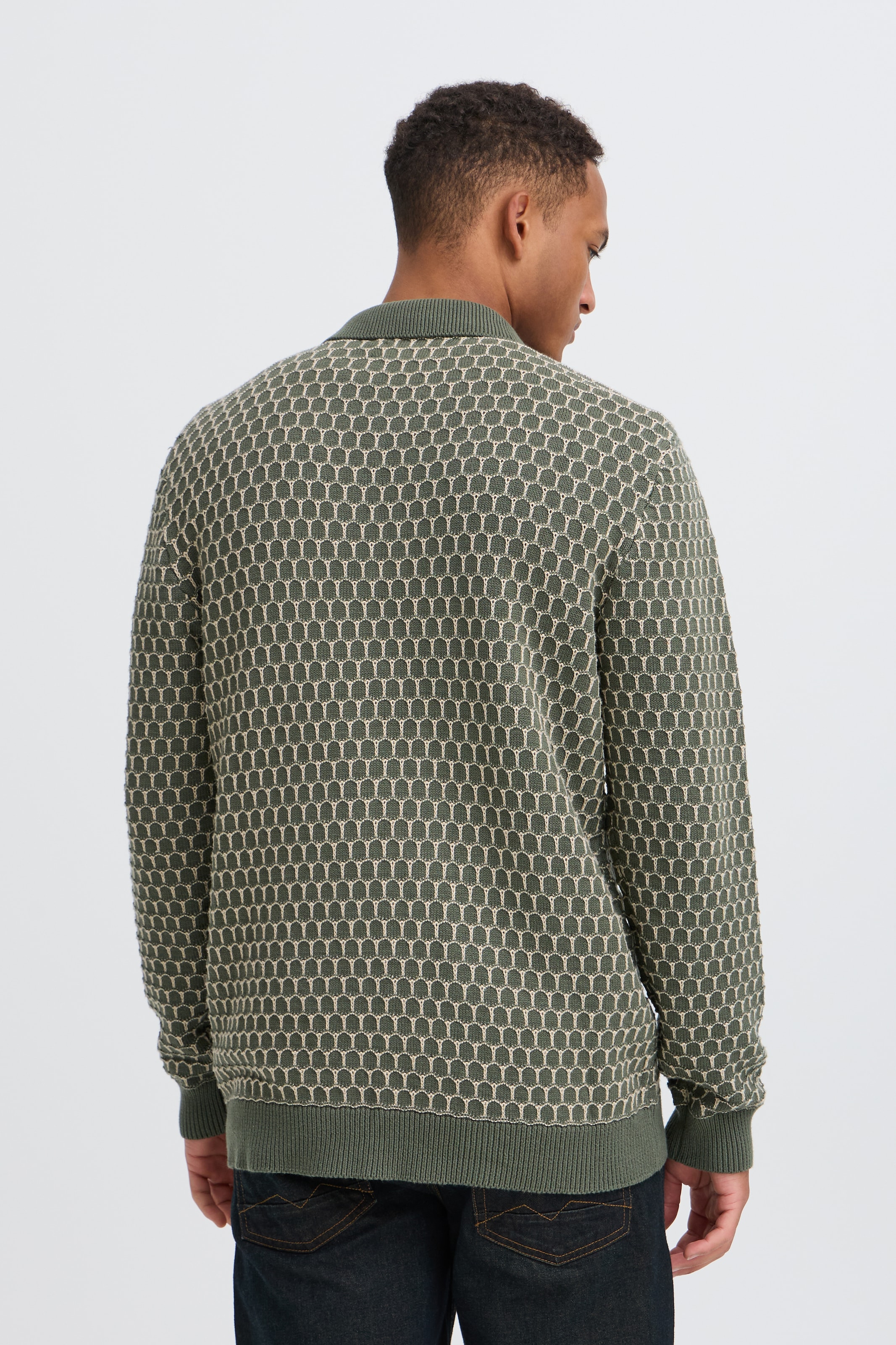 Blend Pull à col polo »BHDONG POLO« coton, coupe régulière