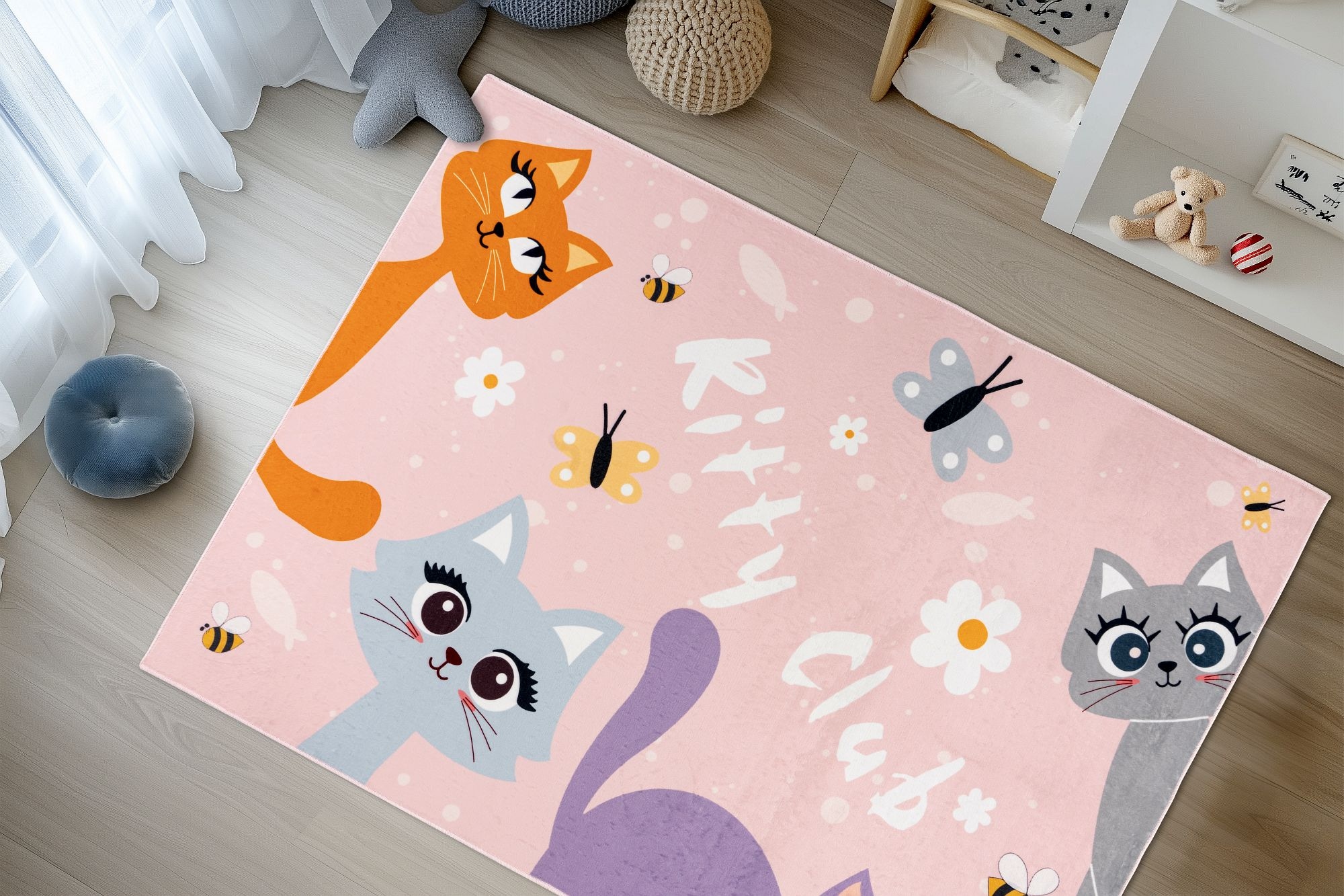 Kayoom Tapis pour enfants »Wonder 129« Rectangulaire 8 mm Höhe Kurzflor, Vegan, Fussbodenheizungsgeeignet
