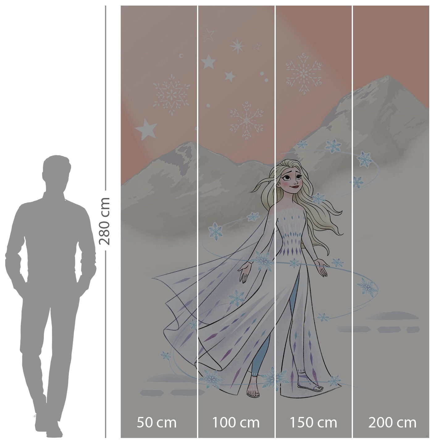 Komar Vliestapete »Digitaldruck Vlies - Frozen Winter Magic - Grösse 200 x 280 cm«, bedruckt, Kinderzimmer