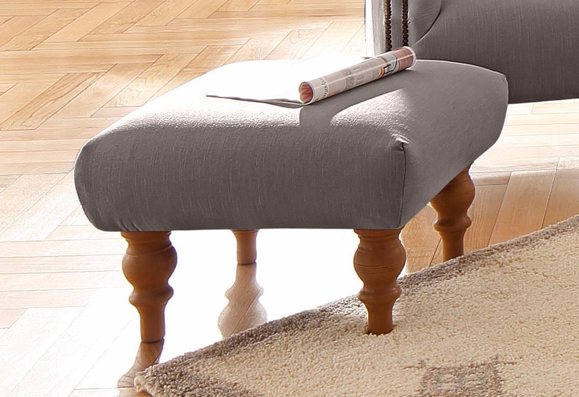 Home affaire Tabouret »Lord« mit echter Chesterfield-Knopfheftung