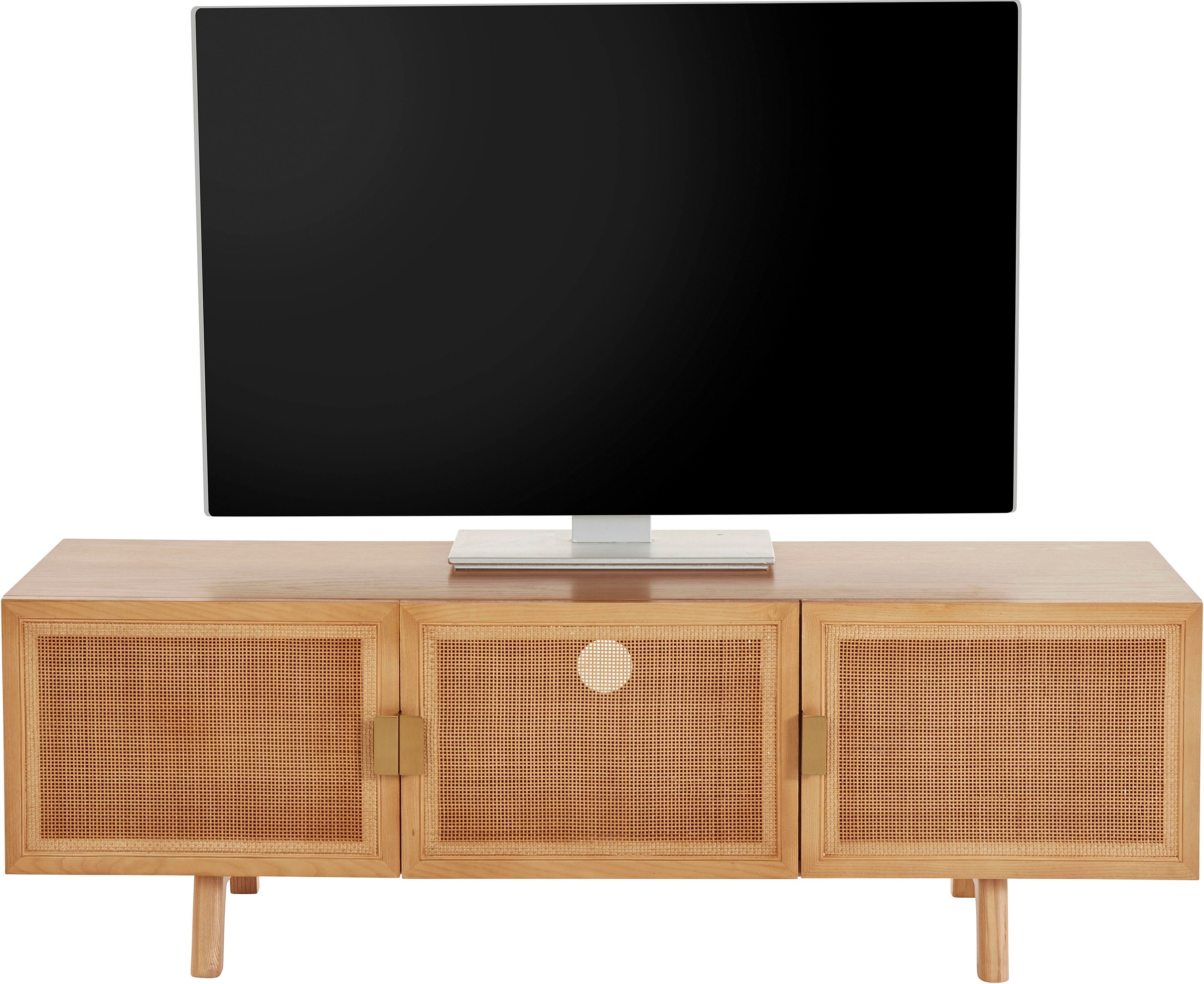 LeGer Home by Lena Gercke Lowboard "Lina" TOPSELLER Sideboard, aus MDF Holz, Melaminoberfläche, Rattangeflecht, Breite 140 cm