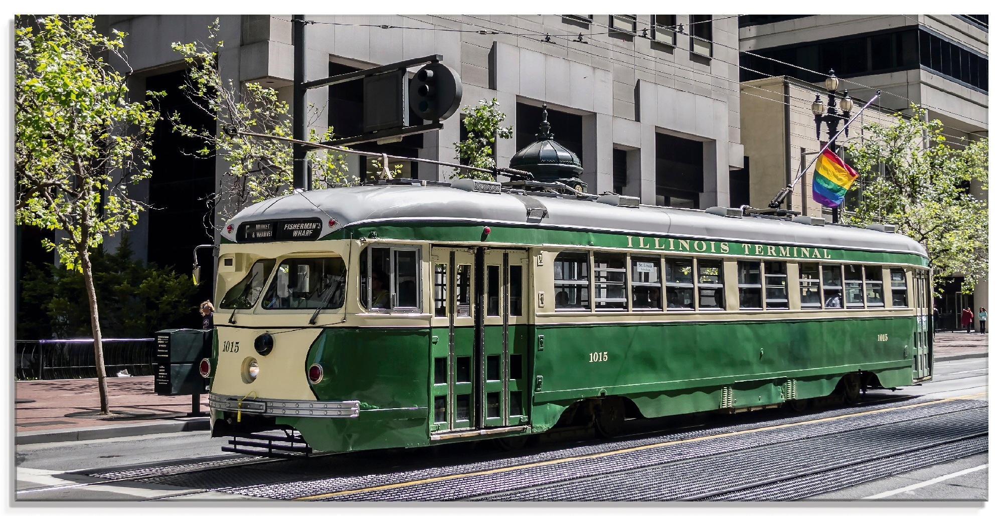 Image of Artland Glasbild »Historische Strassenbahn in San Francisco«, Züge, (1 St.) bei Ackermann Versand Schweiz