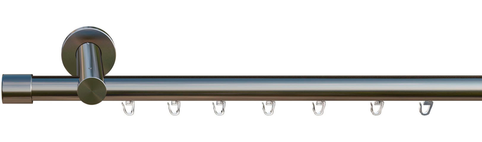 Image of GOODproduct Gardinenstange "TANBUL" Ø 20 mm 1 läufig-läufig Fixmass Innenlauf Komplett-Set inkl. Gleitern und Montagematerial