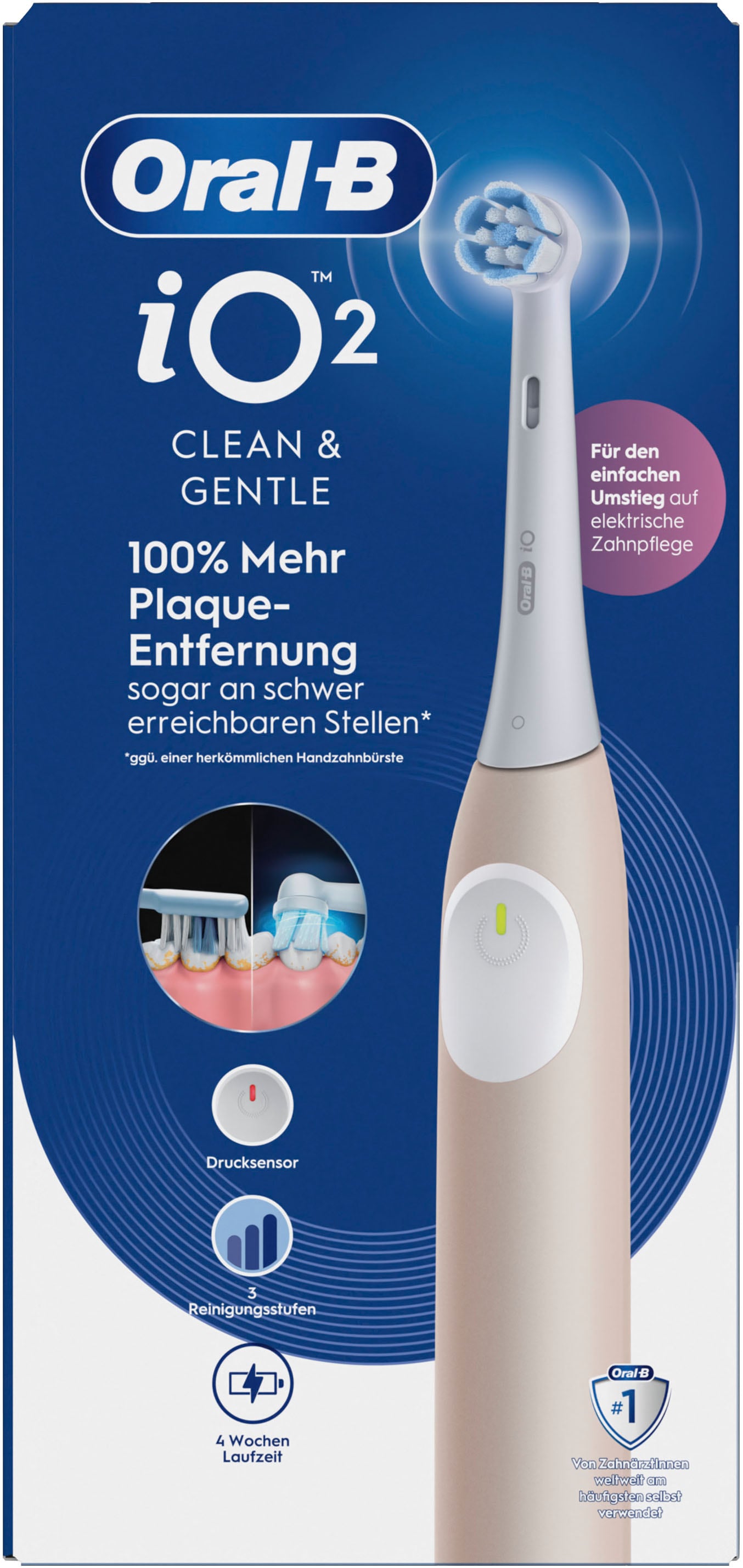 Oral-B Brosse à dents électrique »Oral-B iO Series 2« 1 cuis Aufsteckbürsten pour un nettoyage doux